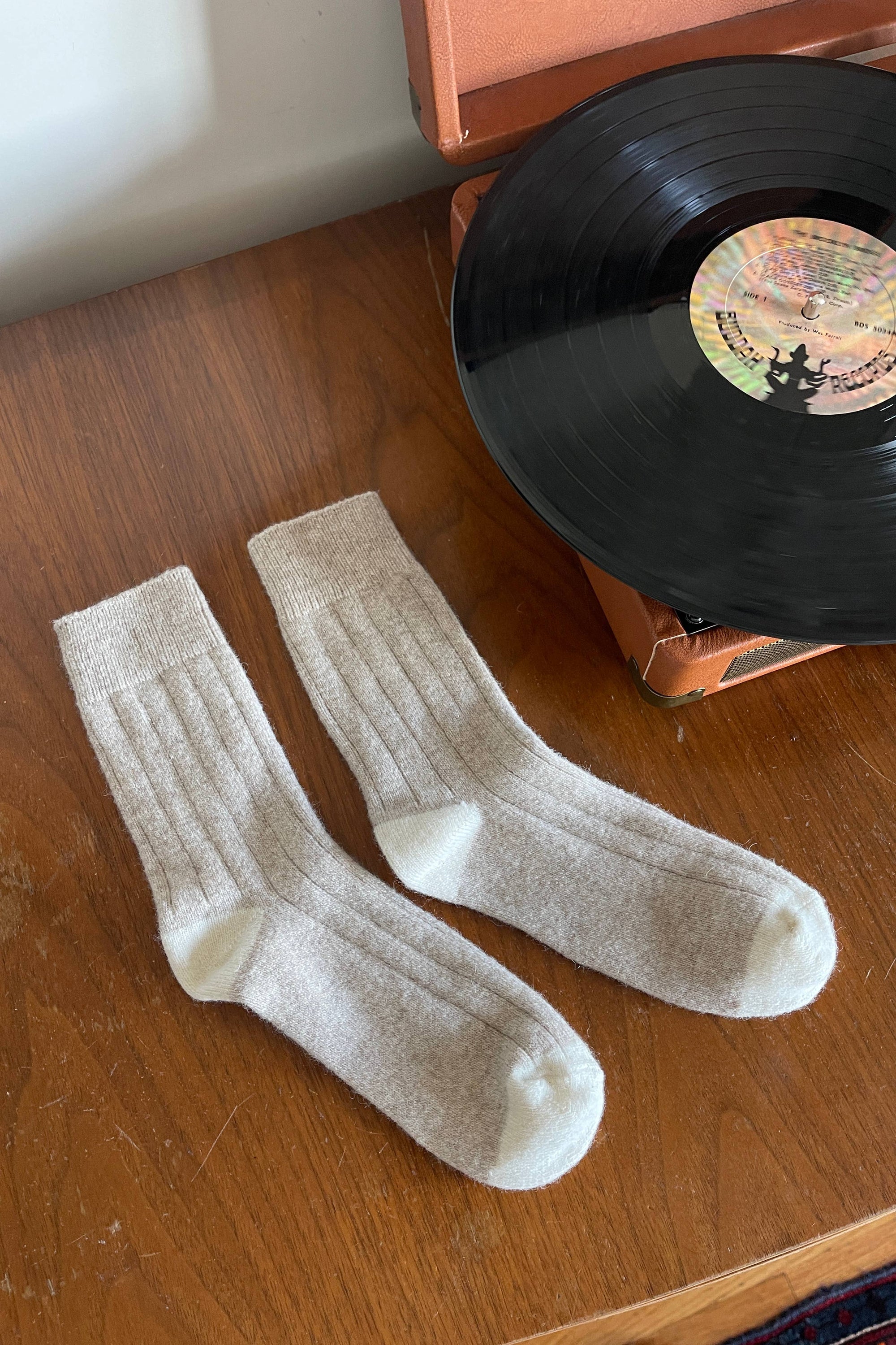 Classic Cashmere Socks, Grey Melange