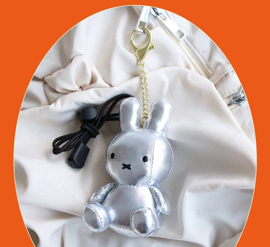Miffy Plush Keychain, Silver