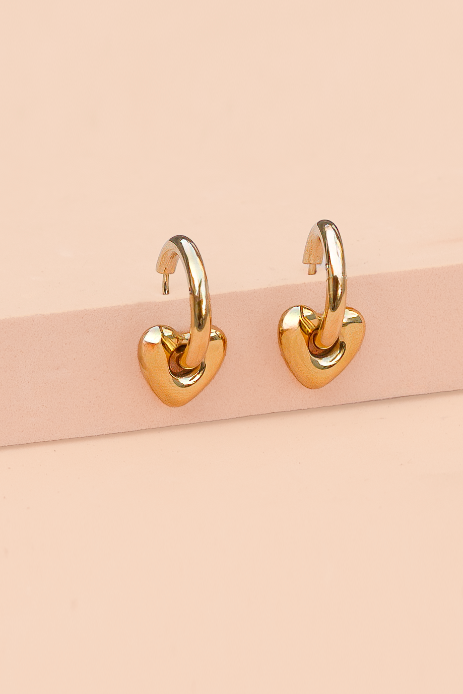 Skip a Beat Hoops, Gold Plated