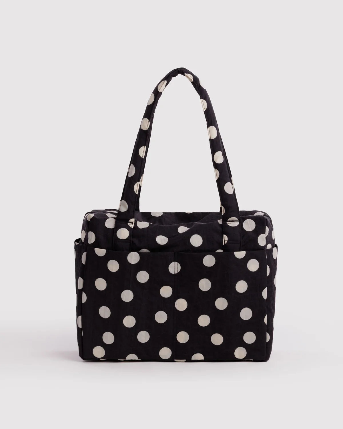 Small Cloud Carry-On, Black and Cream Polka Dot