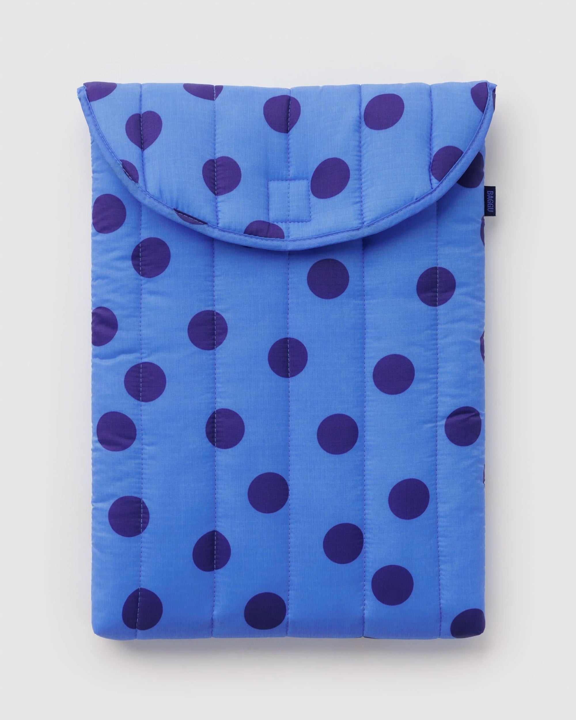 Puffy Laptop Sleeve 16", Blue Polka Dot
