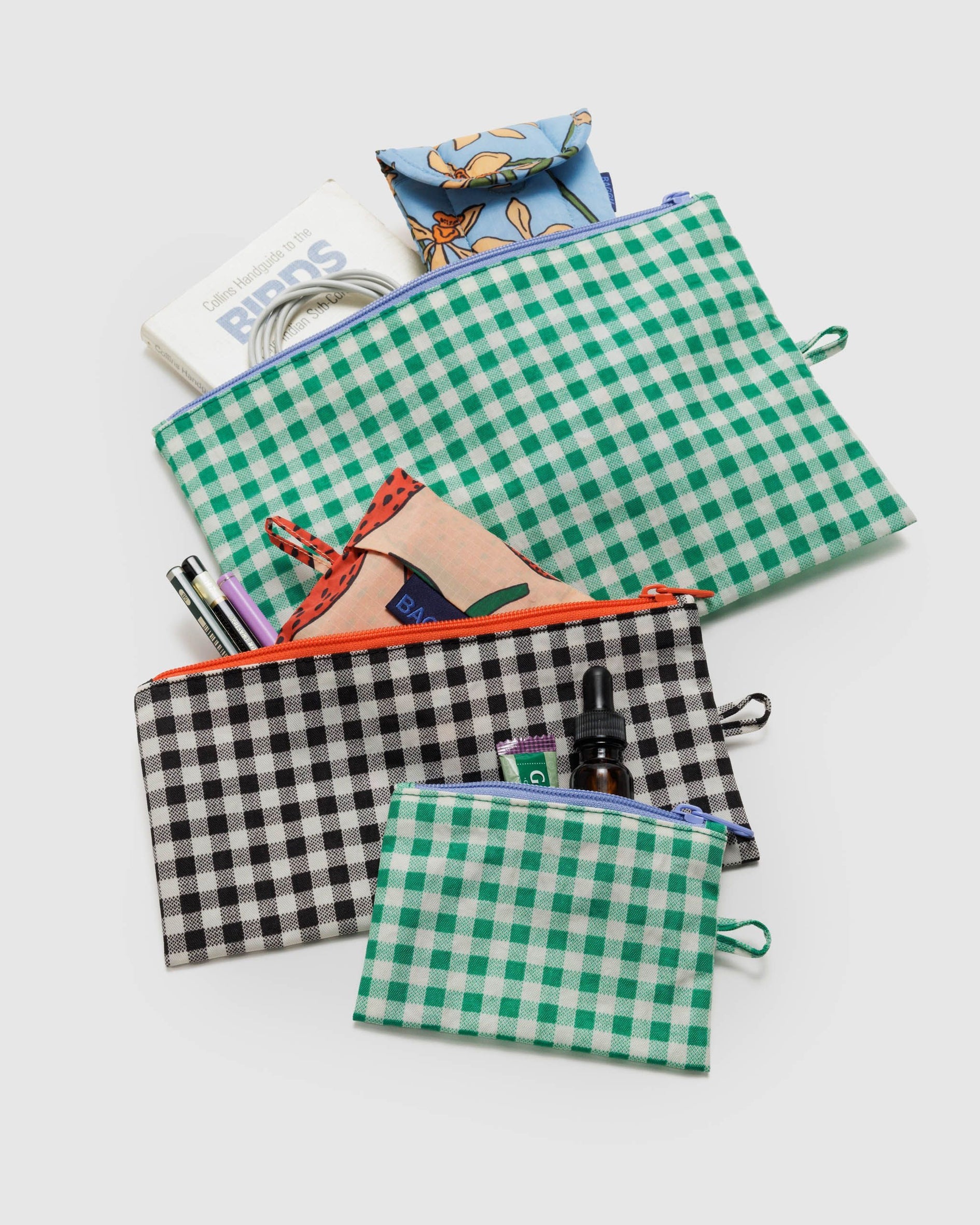 Flat Pouch Set, Gingham