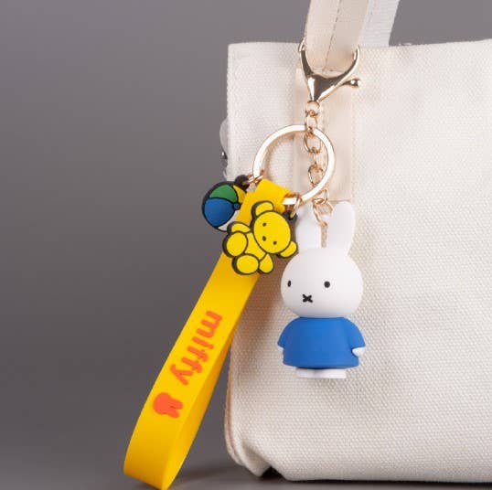 Miffy Rubber Keychain with Lanyard