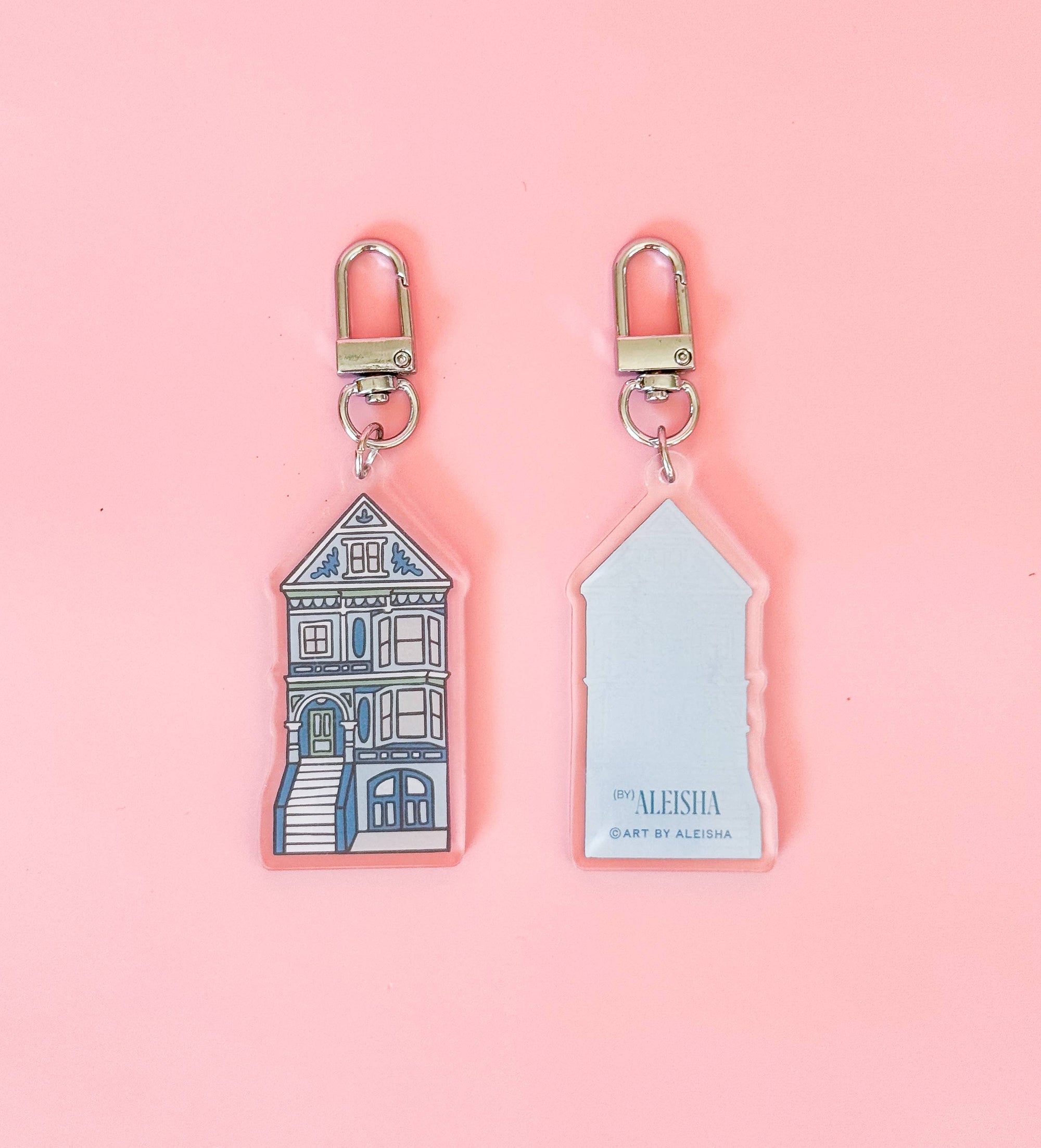 Painted Lady Keychain, Yellow