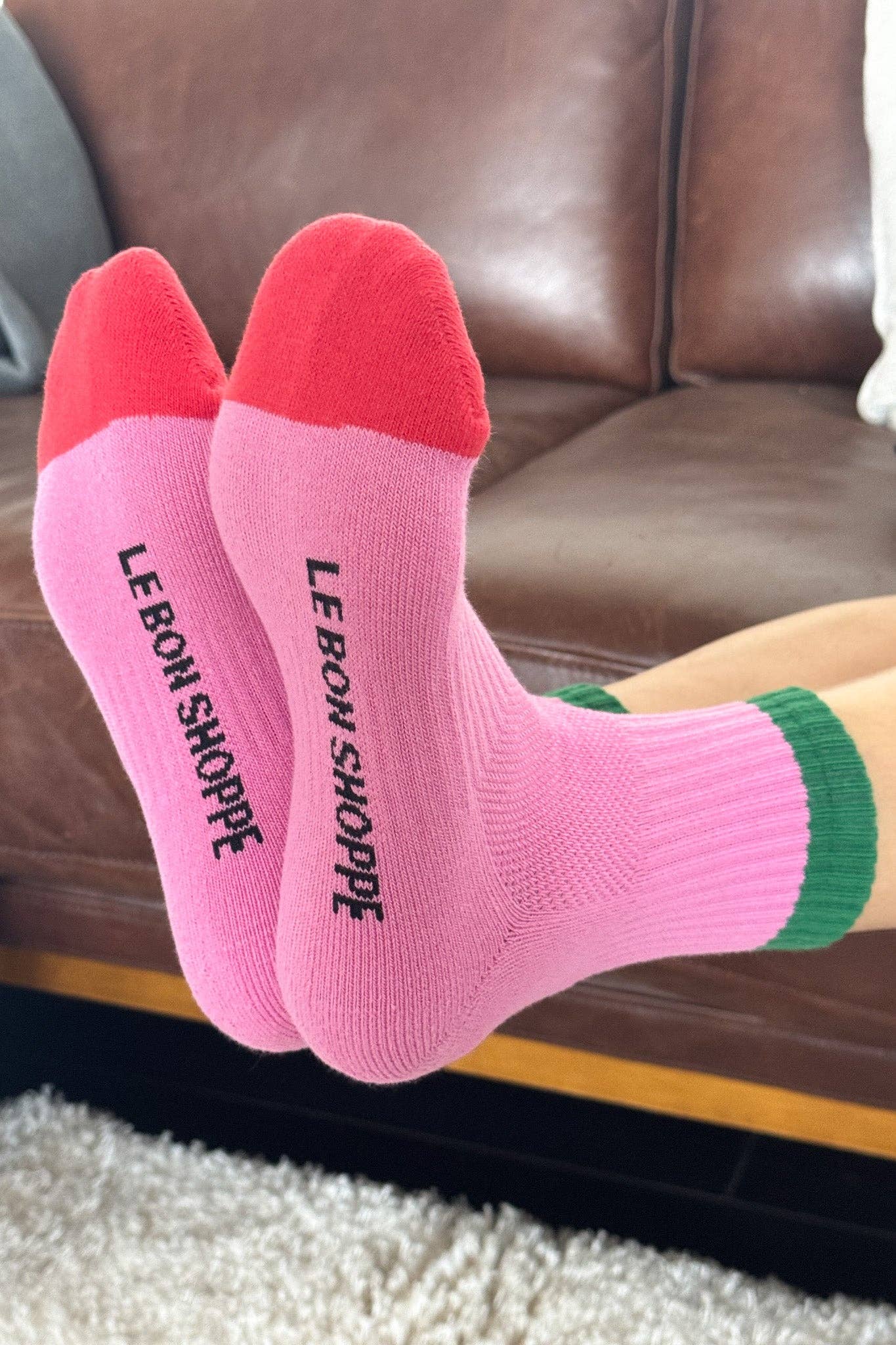 Color Block Girlfriend Socks, Yellow Blue
