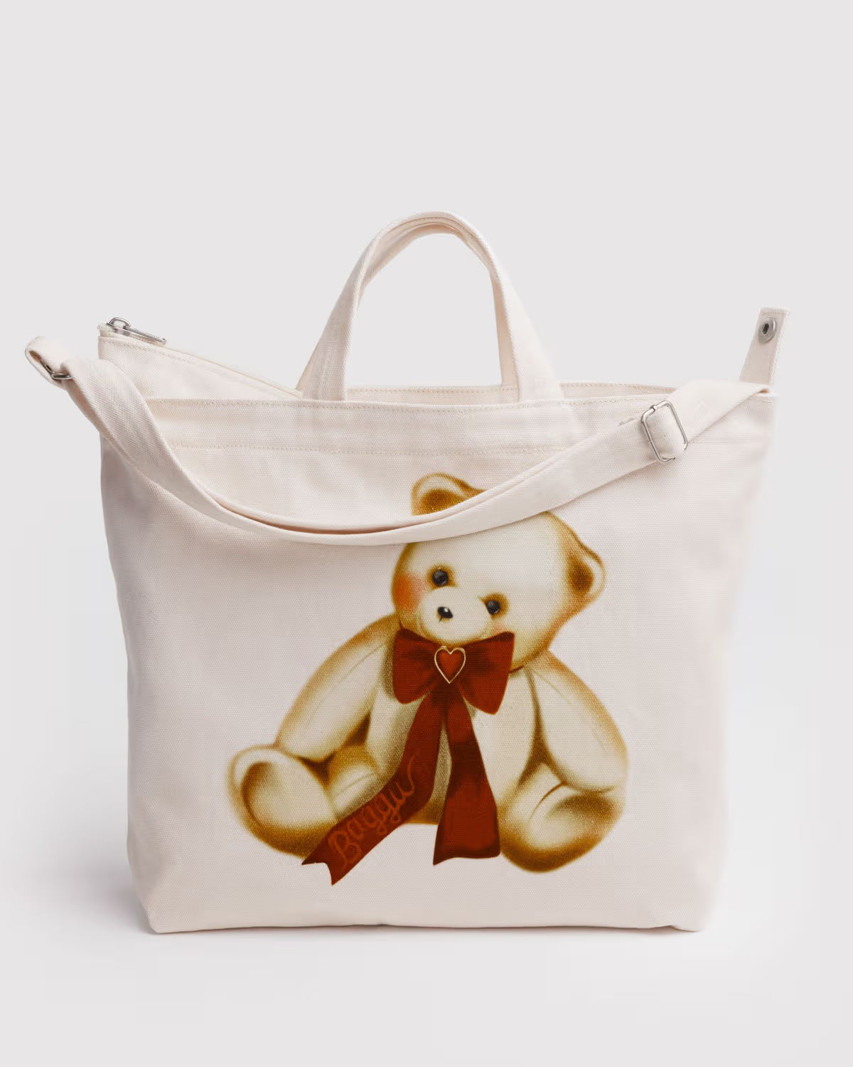 Horizontal Zip Duck Bag, Teddy Bear