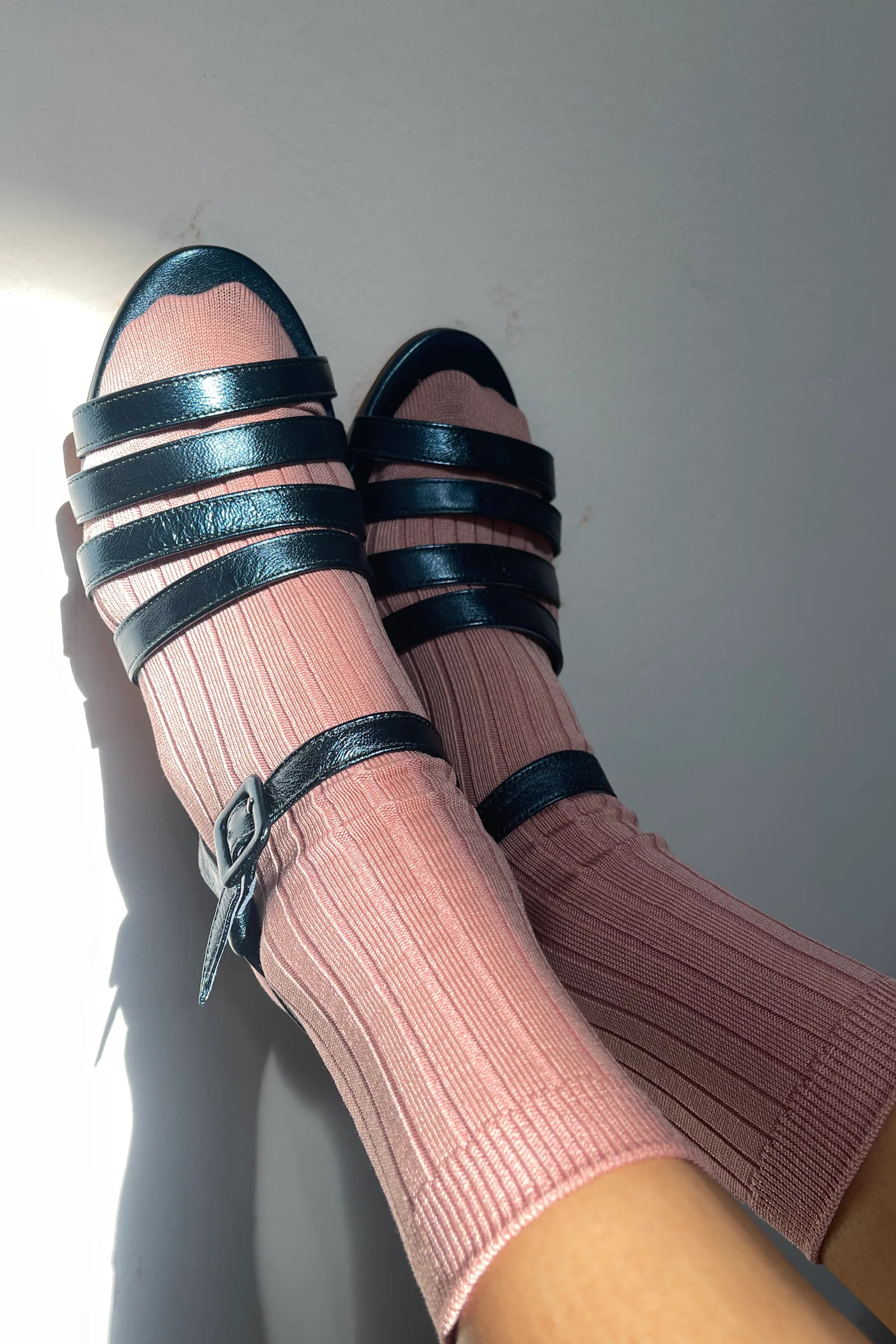 Her Socks, Desert Rose Ribbed