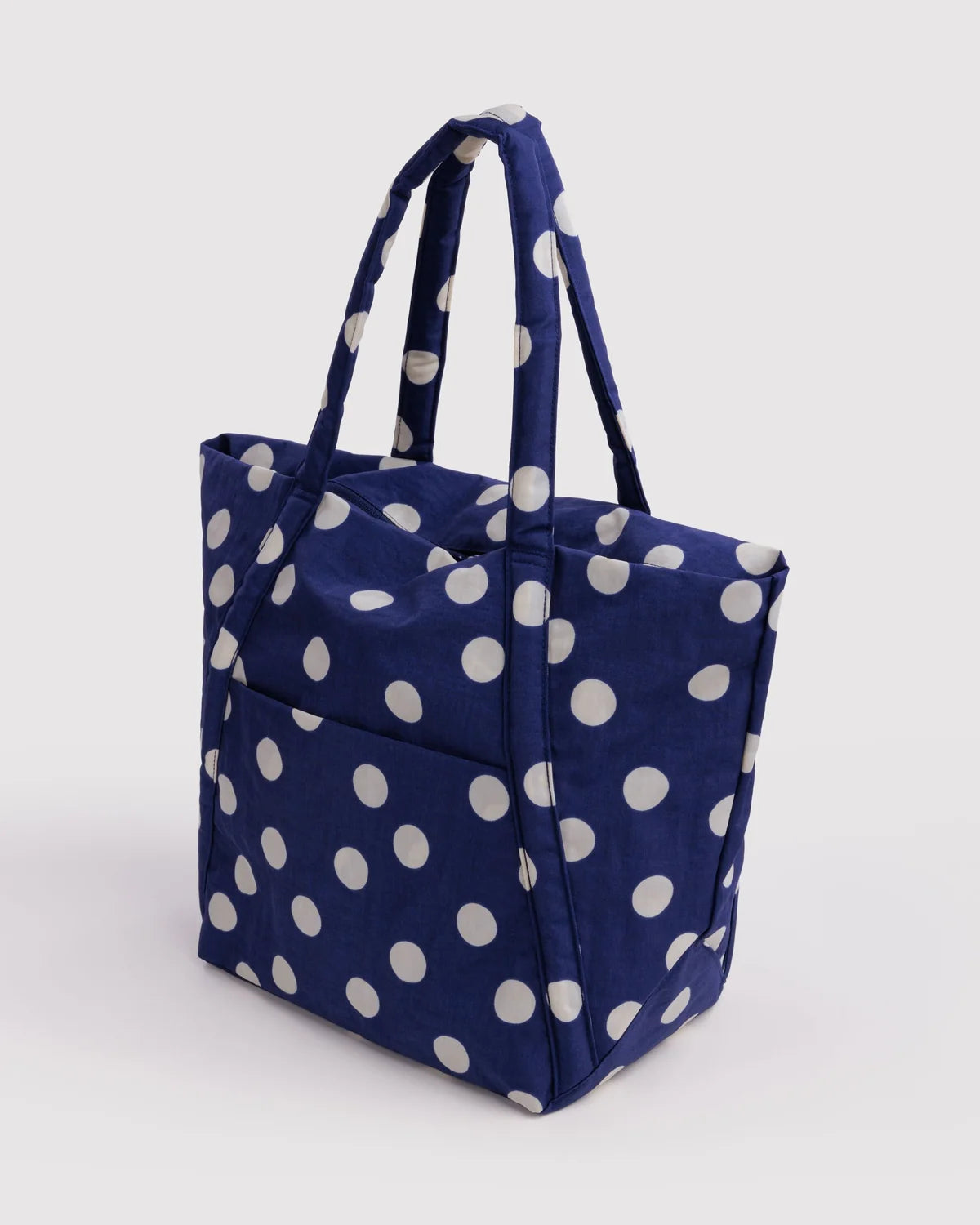 Cloud Bag, Navy and Cream Polka Dot