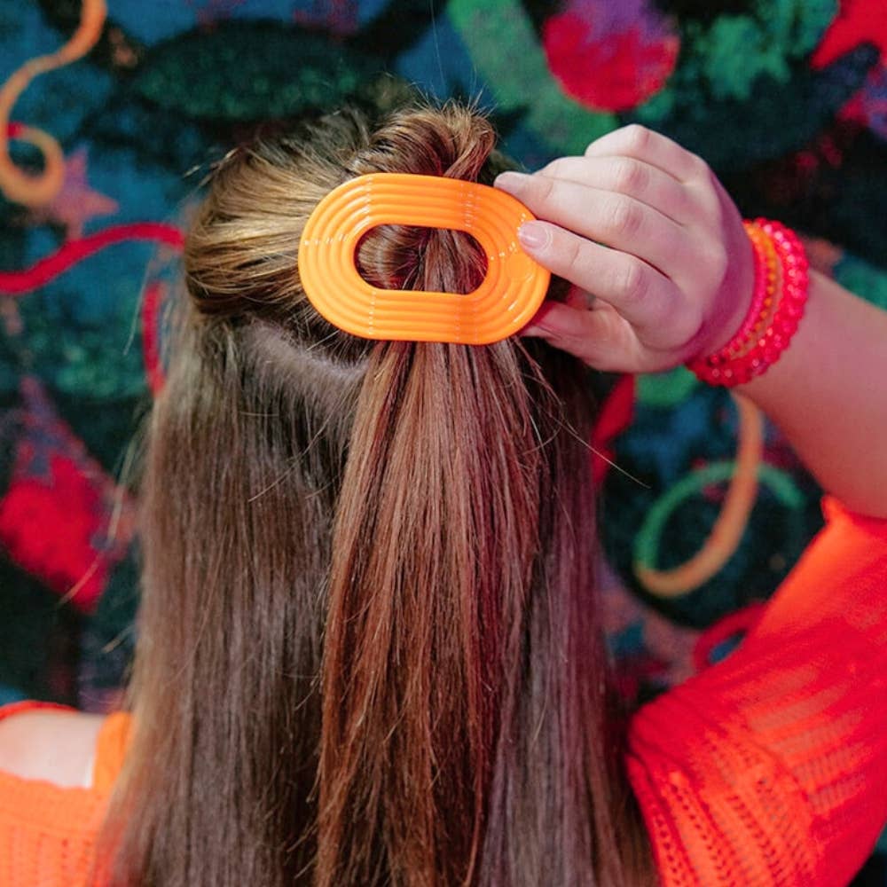 Day Rave, Medium, Flat Round Hair Clip