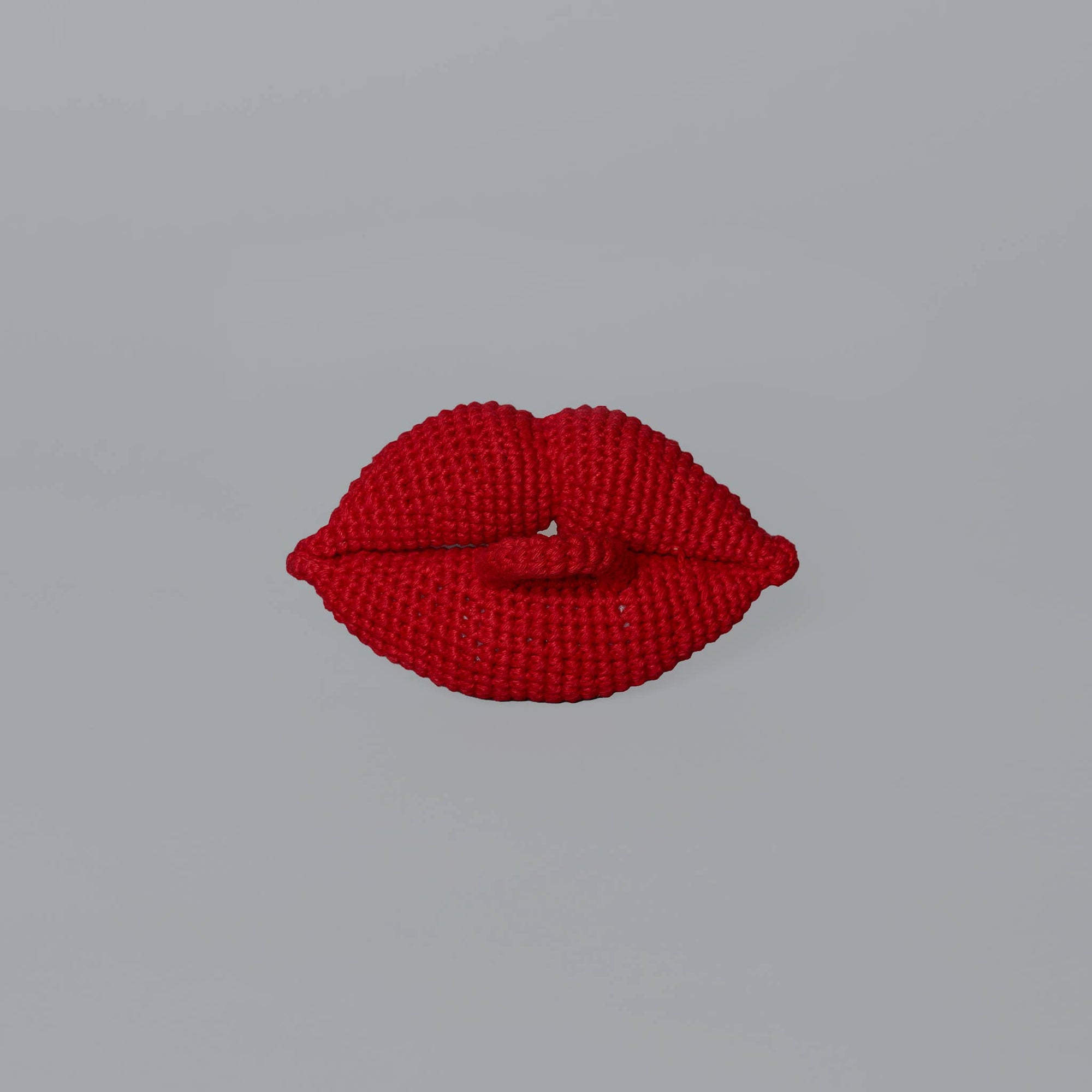 Cotton Crochet Lips Dog Toy
