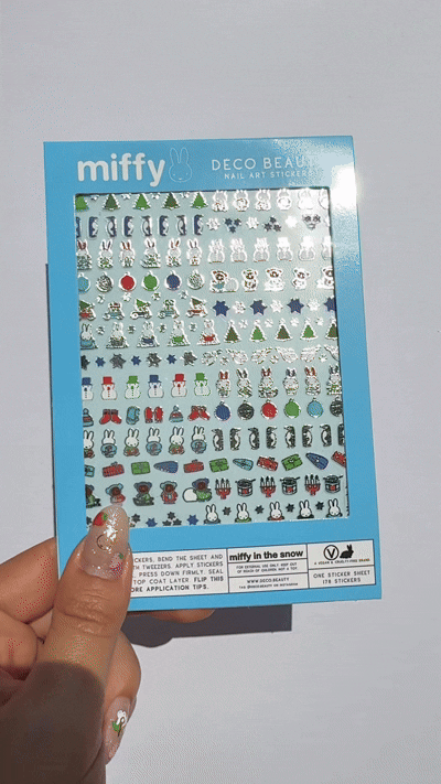 Nail Art Sticker, Miffy in the Snow