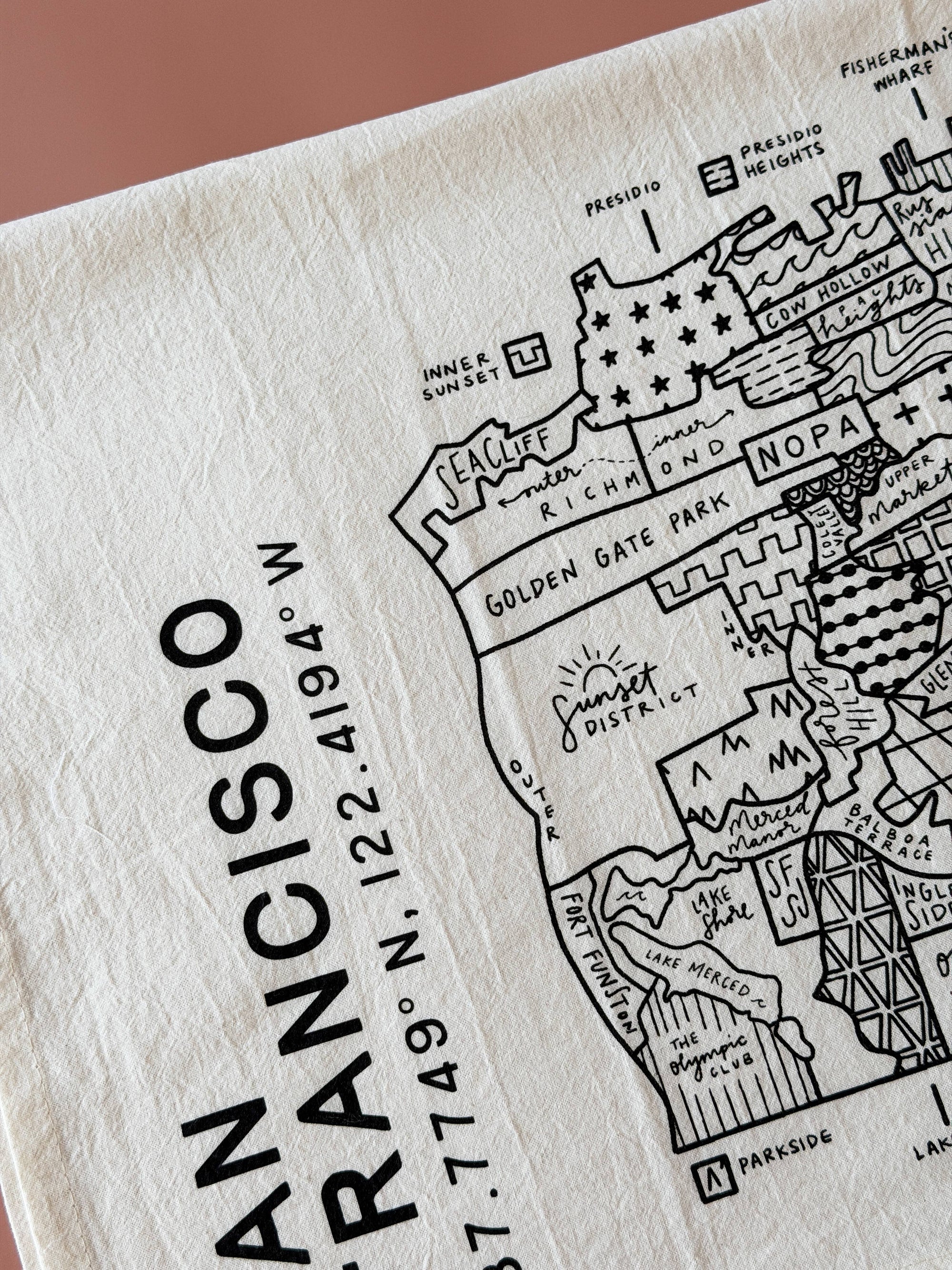 San Francisco Map Tea Towel