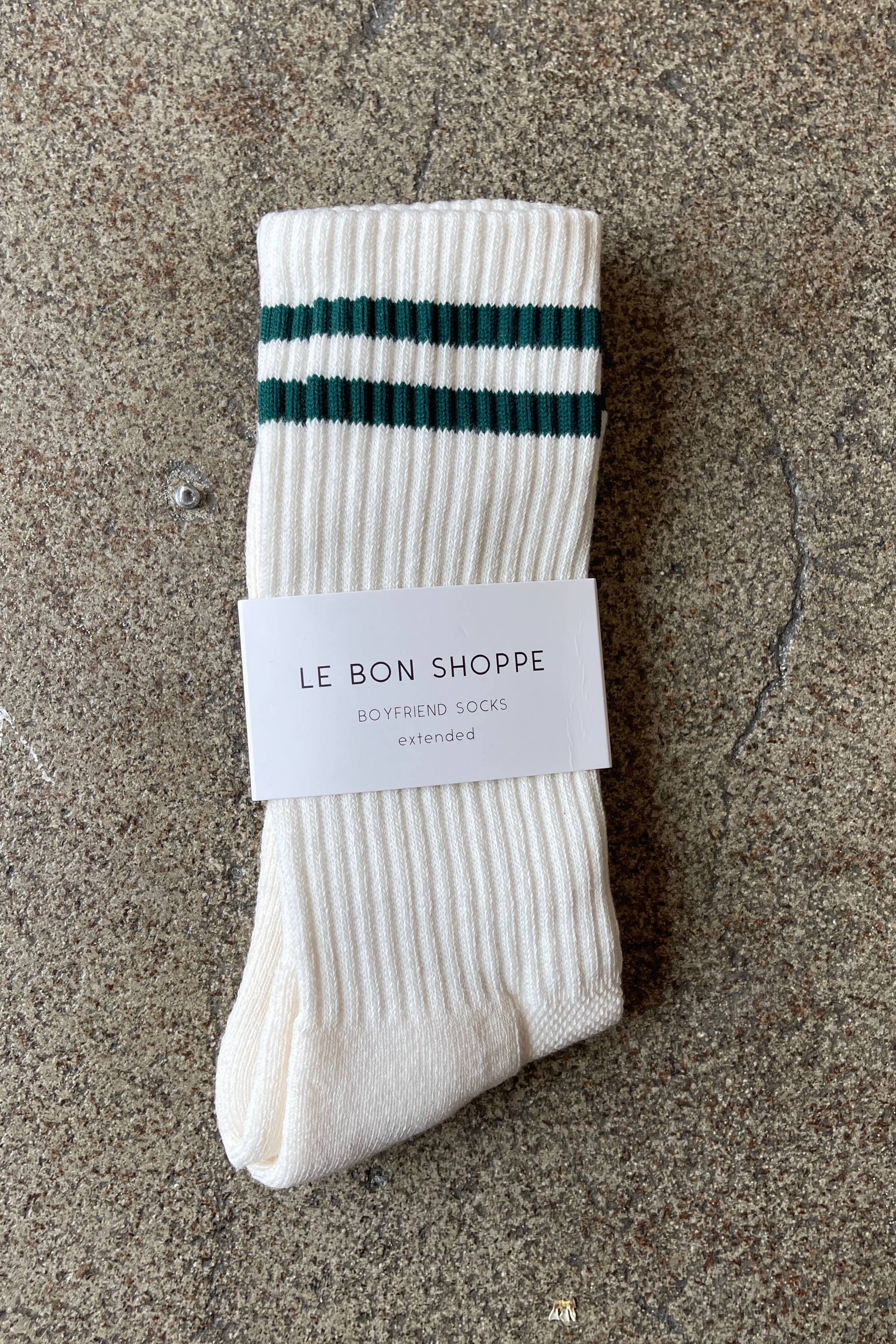Extended Boyfriend Socks, Parchment