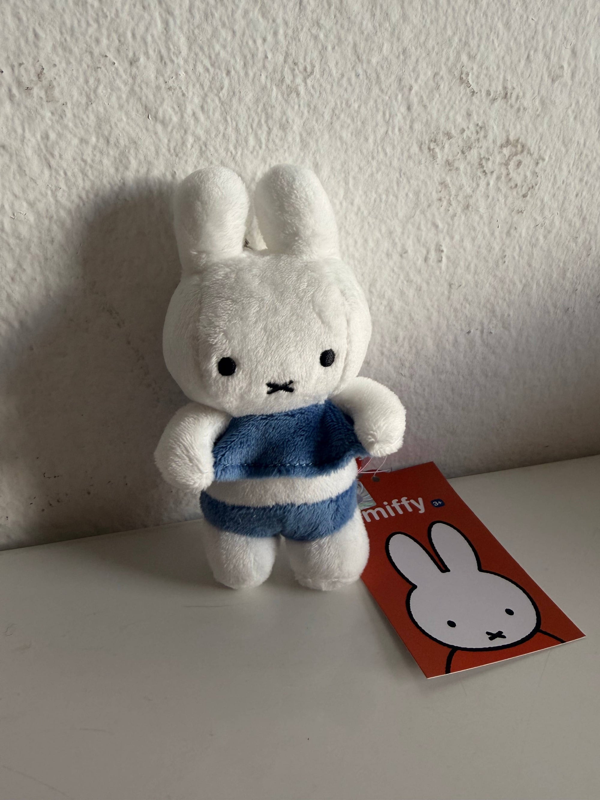 Miffy Plush Bag Charm, Poppy Pig in Yellow Stripe Swim Dress