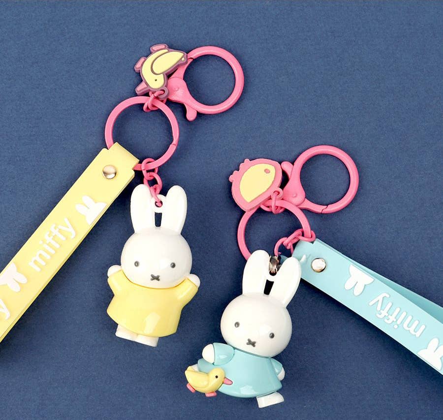 Miffy Figure Keyring & Charm – Pastel & Fruits