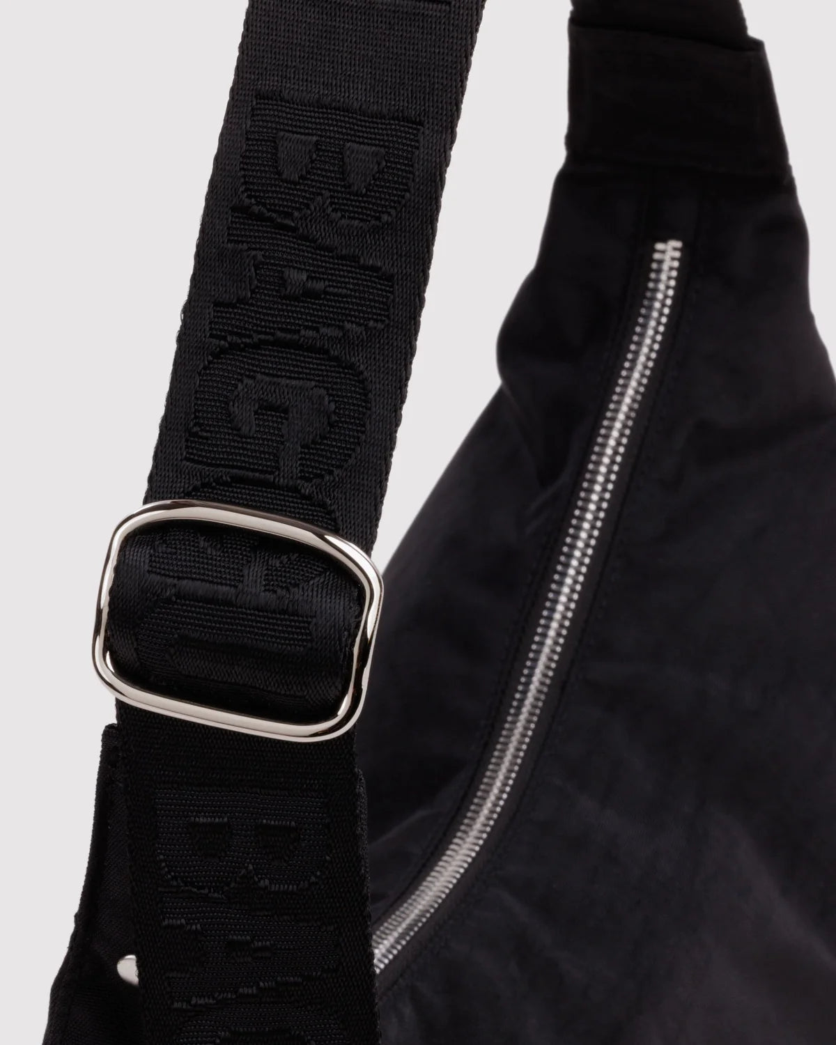 Medium Nylon Crescent Bag, Studs