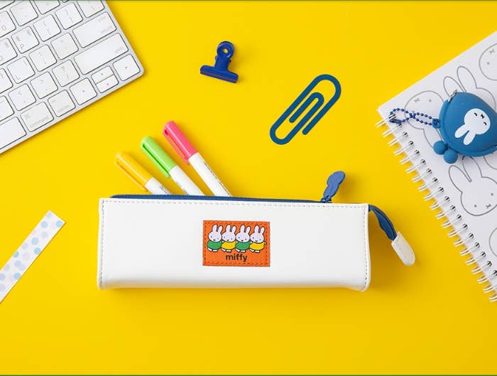 Miffy Patch Pencil Pouch Case, White
