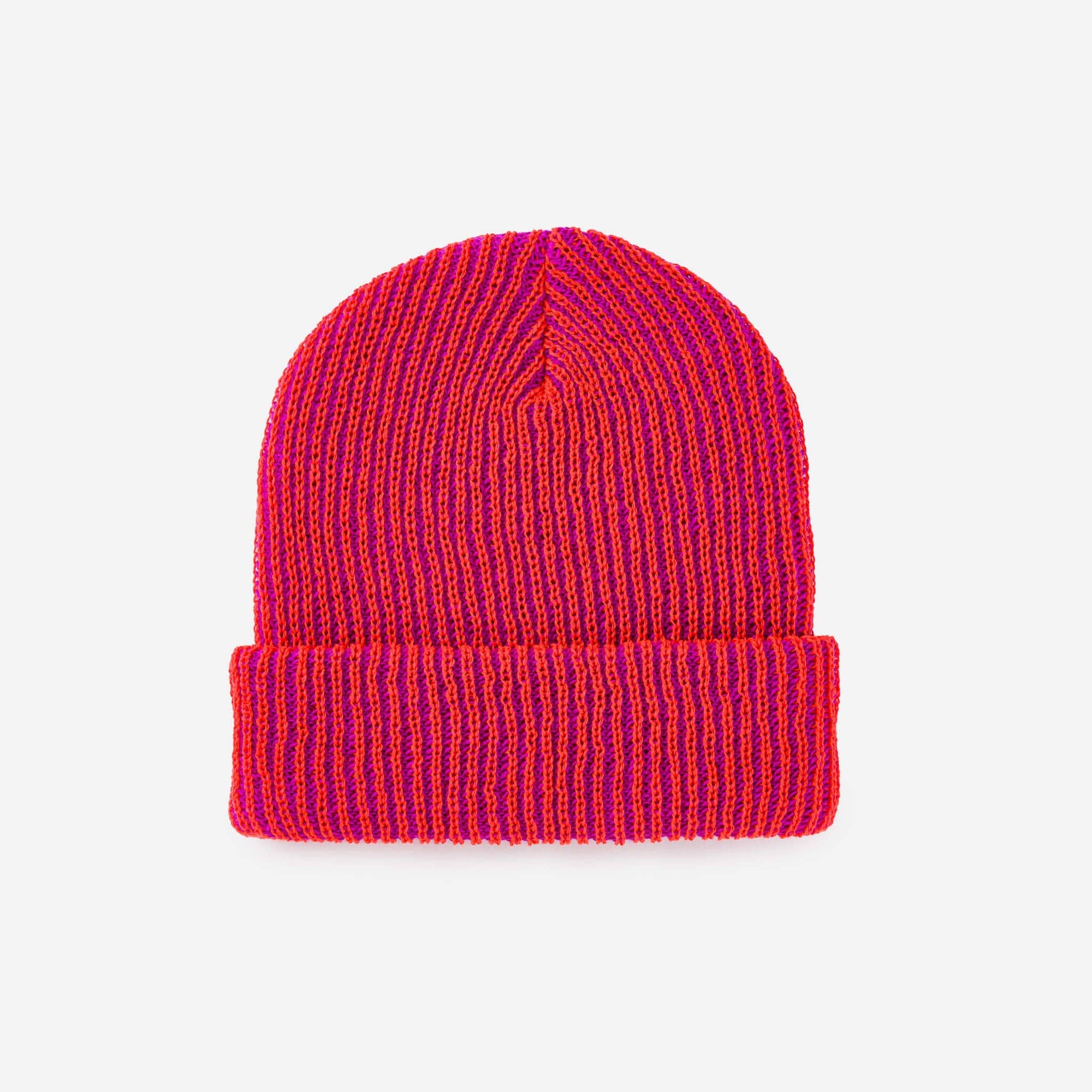 Simple Rib Beanie, Camel Poppy