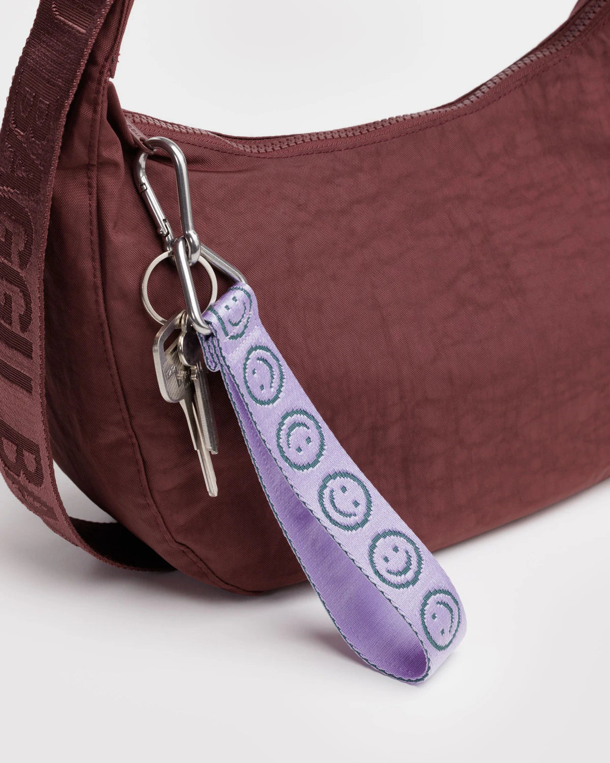 Logo Keychain, Lilac Happy