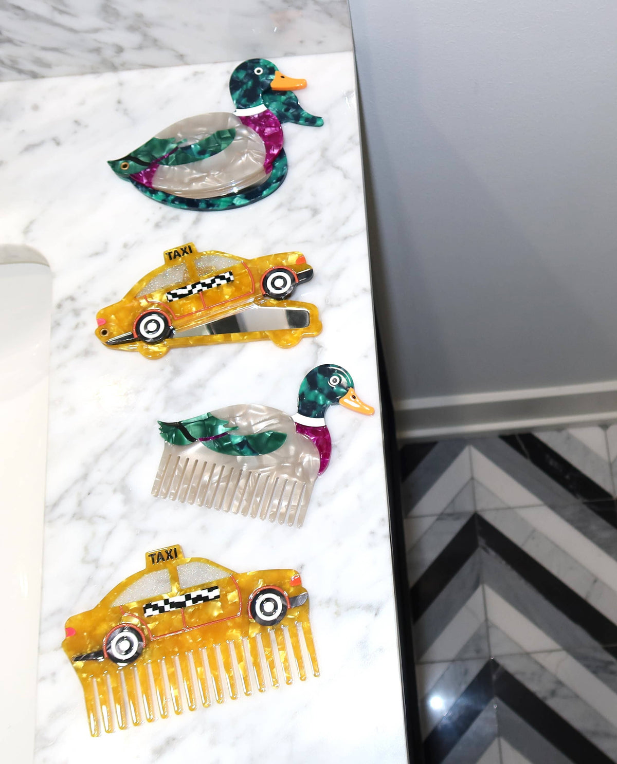 Folding Compact Mirror, Mallard Duck