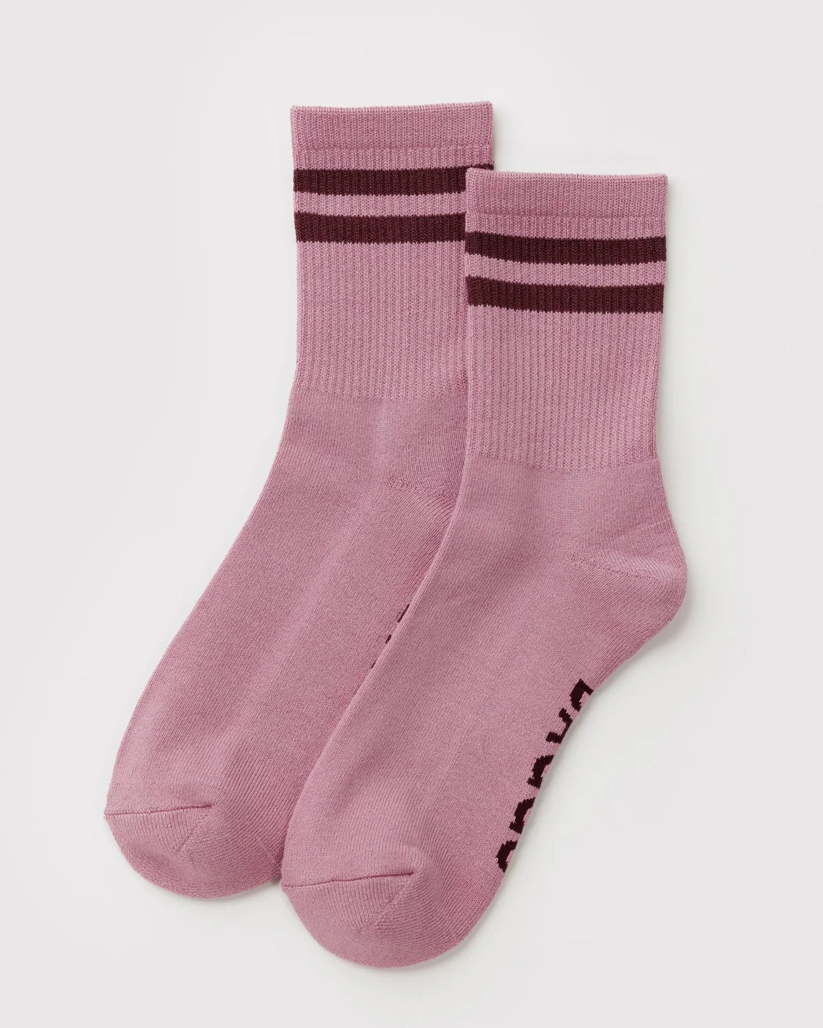 Ribbed Sock, Wild Plum Stripe