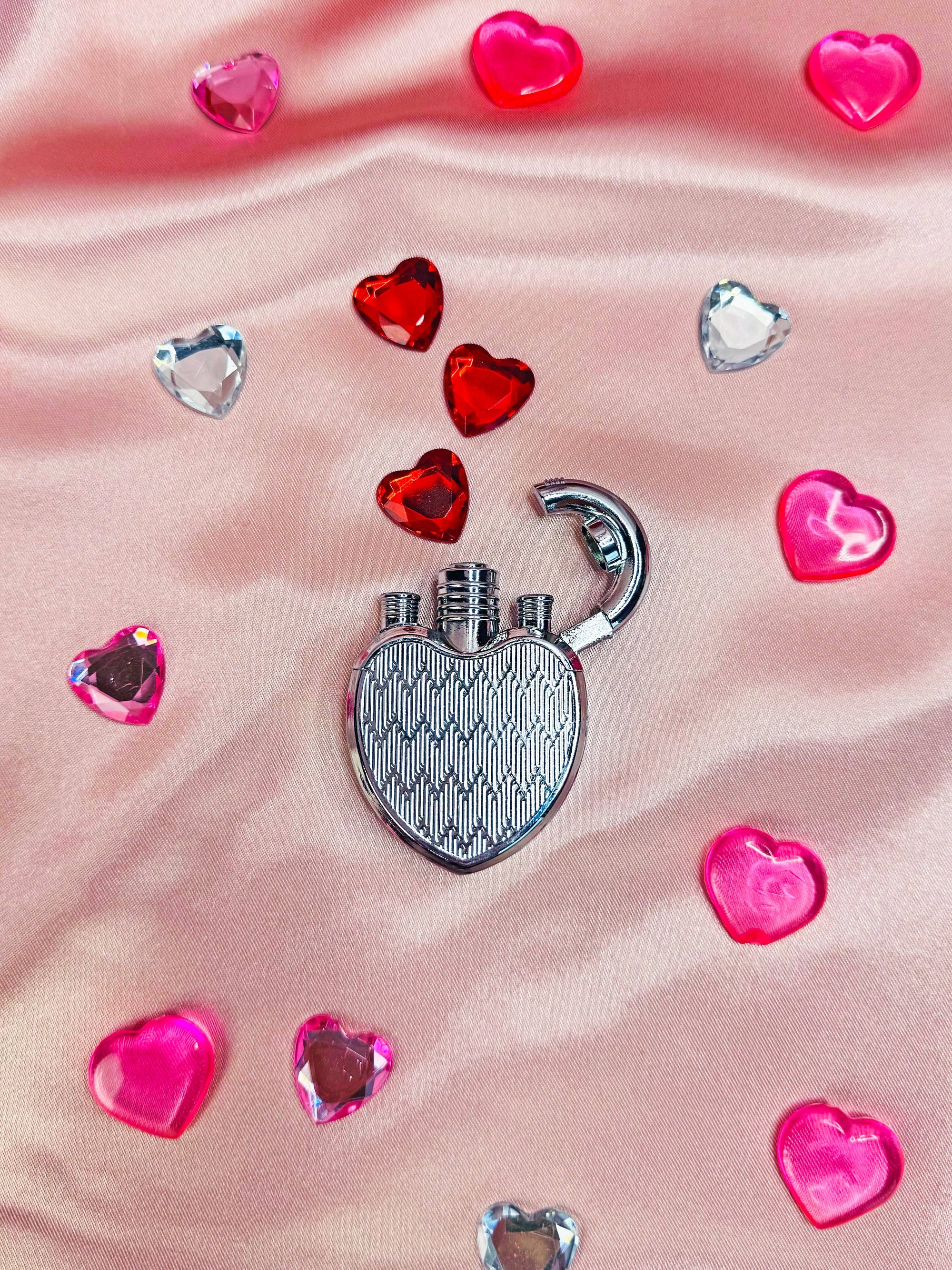 Heart Lock Lighter, Silver