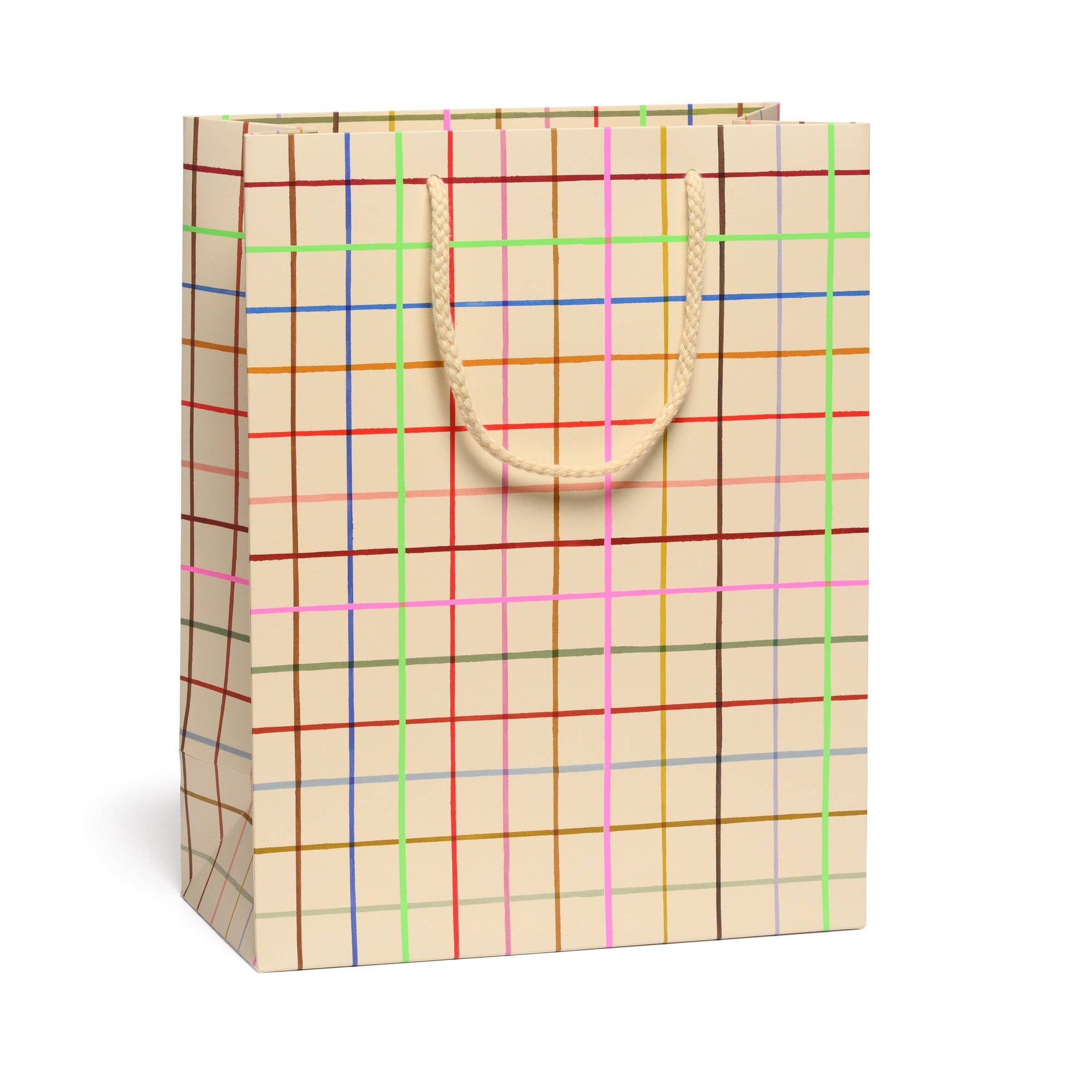 Color Grid Gift Bag, Medium