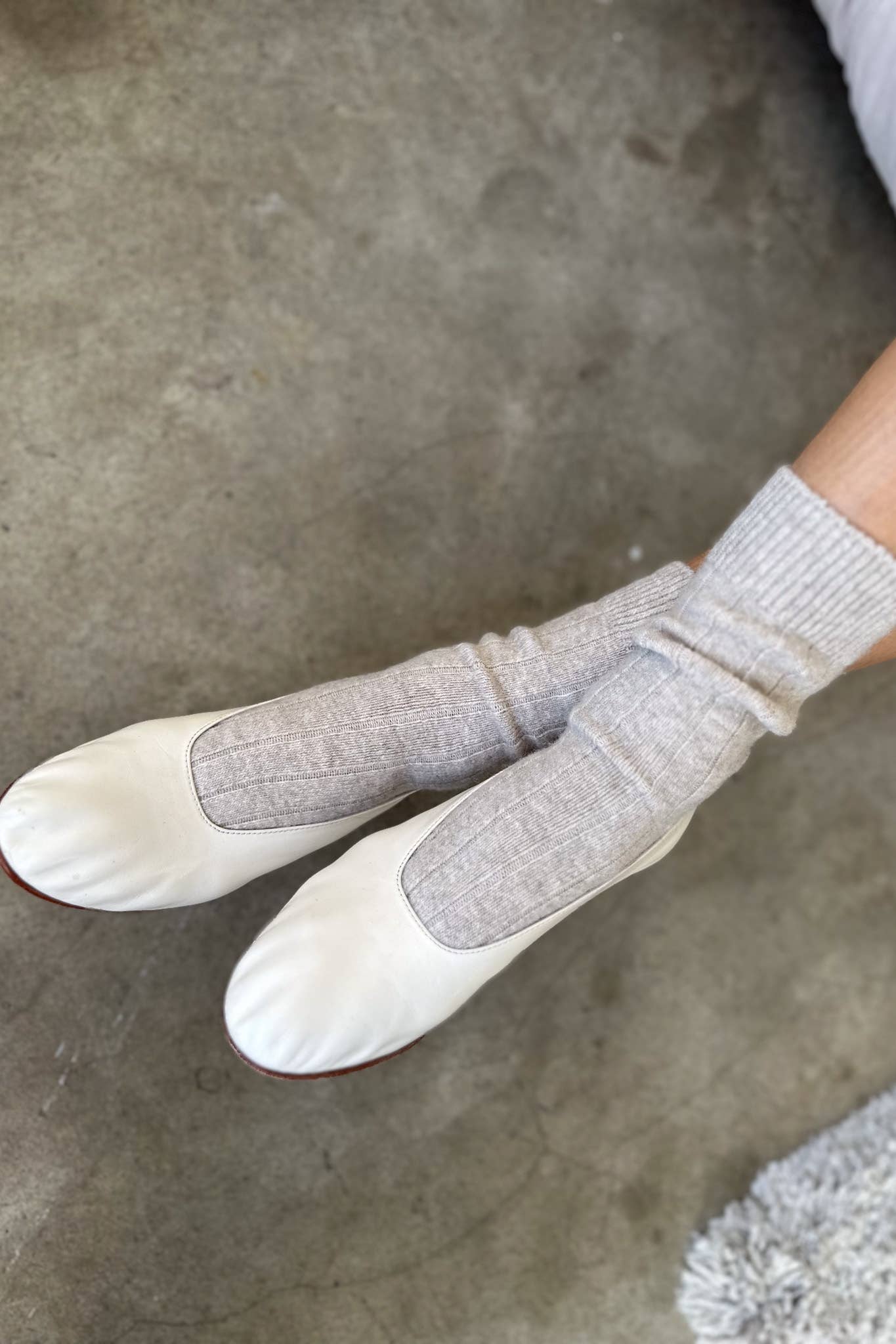 Classic Cashmere Socks, Grey Melange