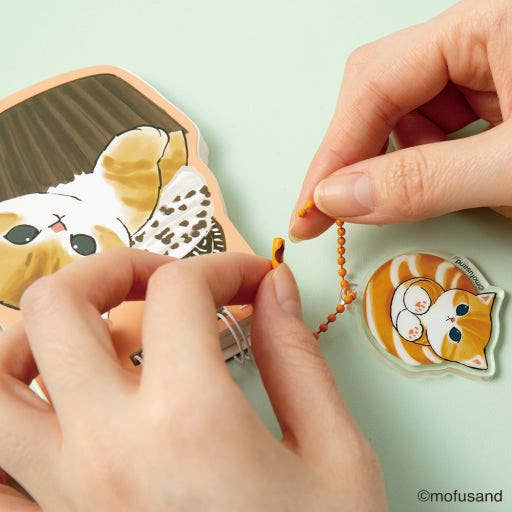 Mofusand Photo Card Multi Keyring, Bread