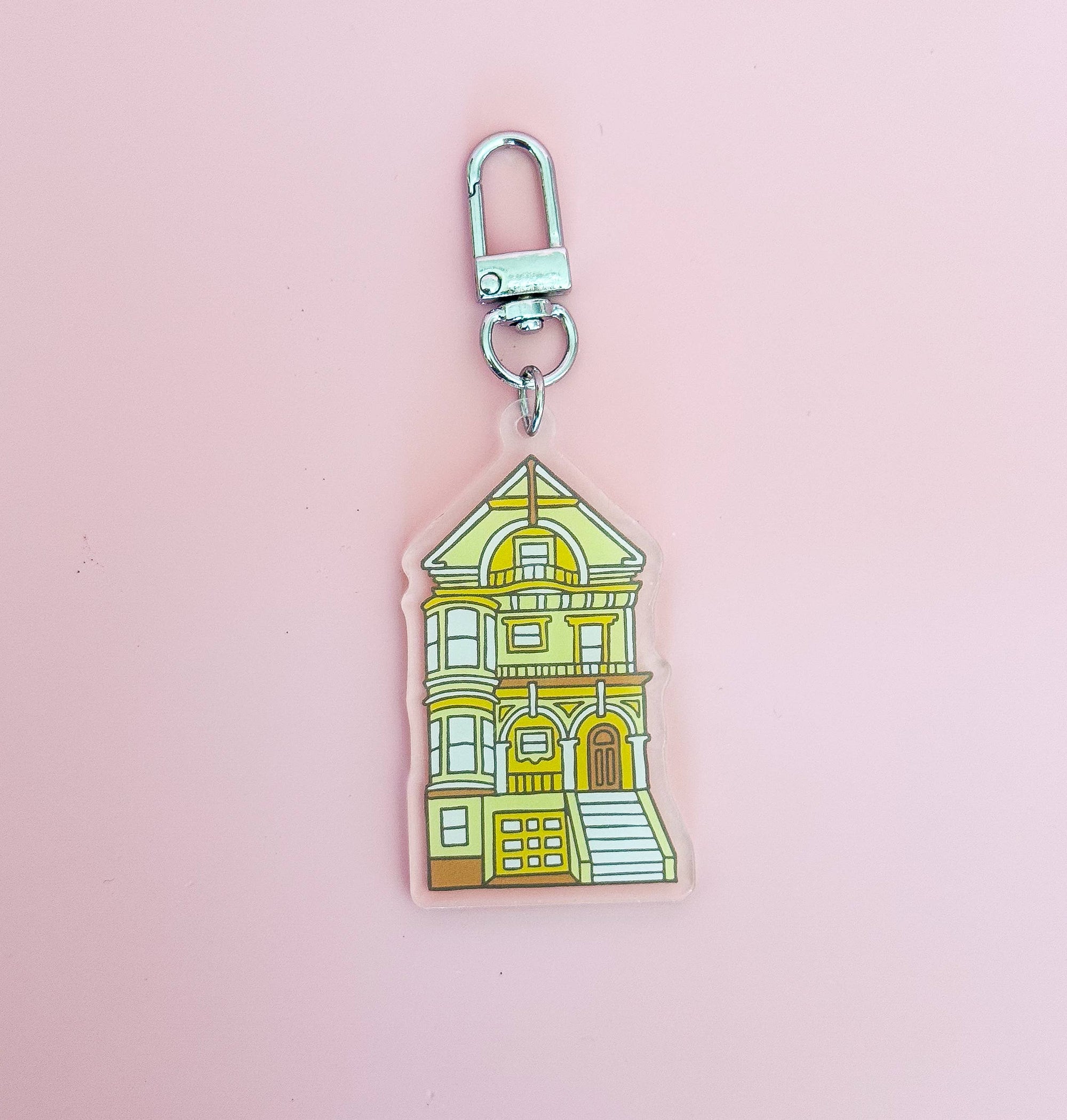 Painted Lady Keychain, Pink