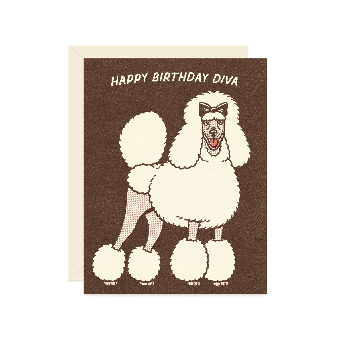 Happy Birthday Diva Poodle Card