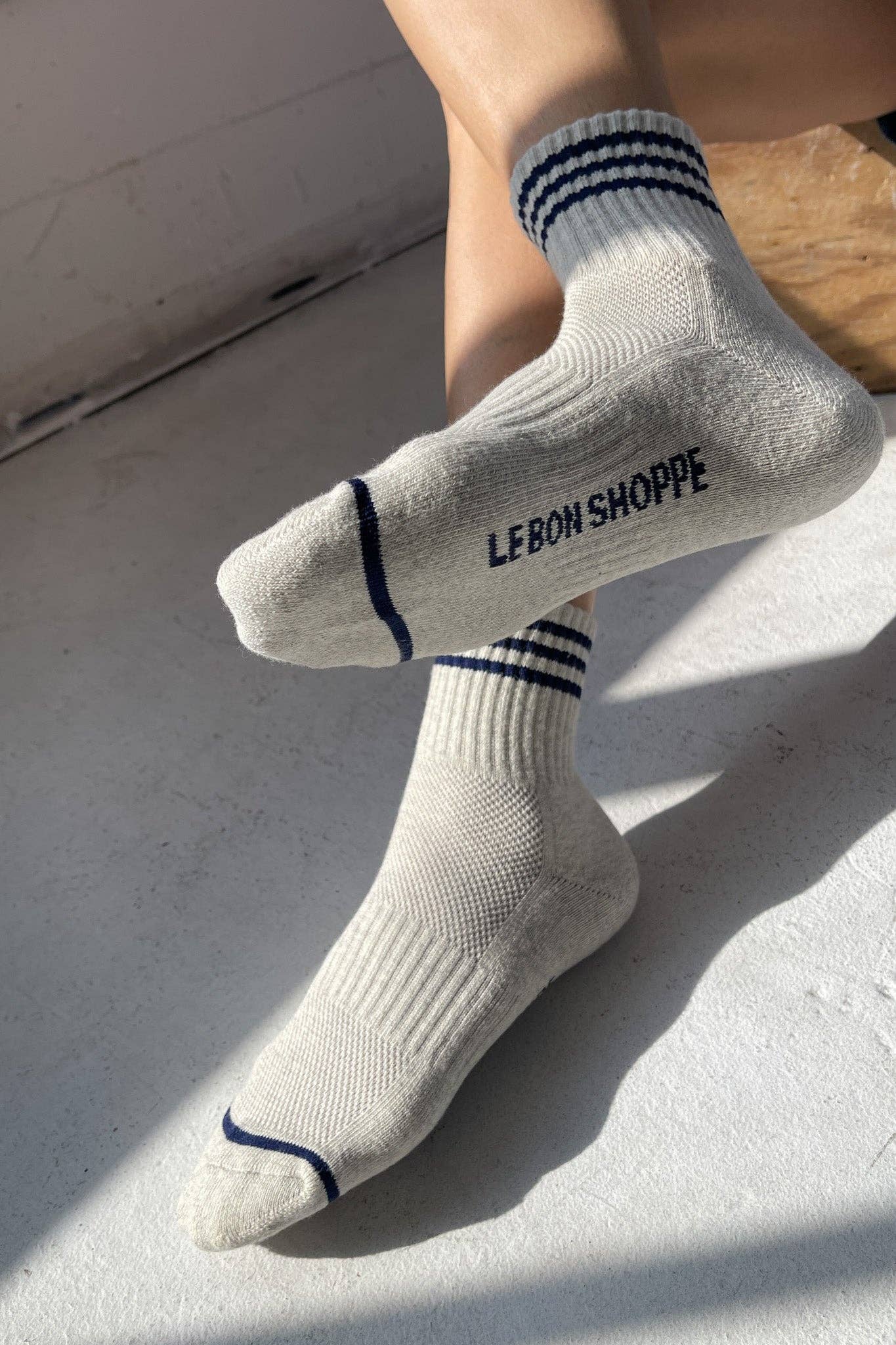 Girlfriend Socks, Bright Grey