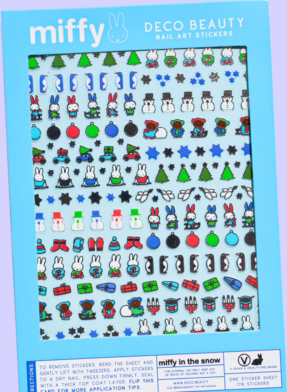 Nail Art Sticker, Miffy in the Snow
