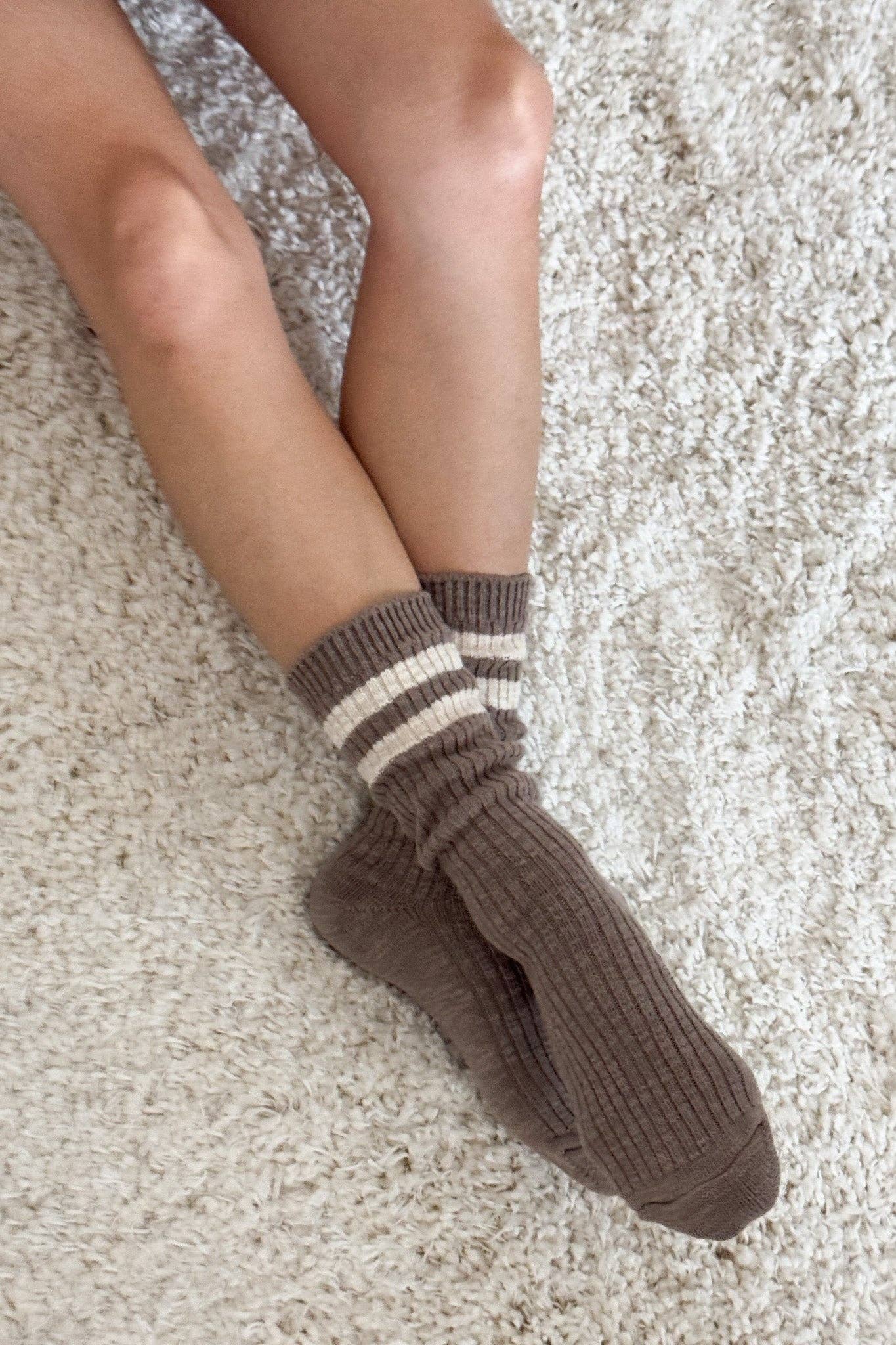 Cottage Varsity Socks, Green Varsity