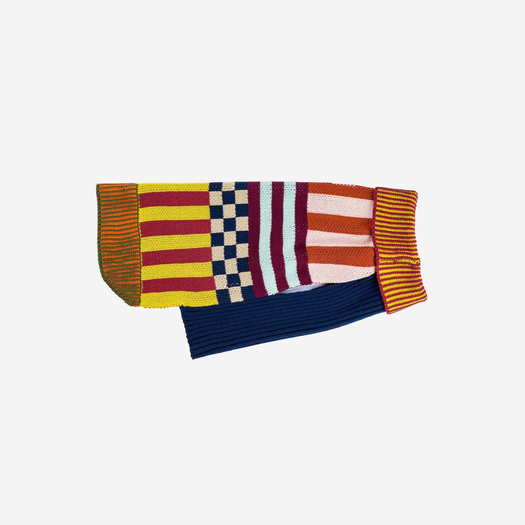 Pattern Patch Dog Sweater, Rainbow / M