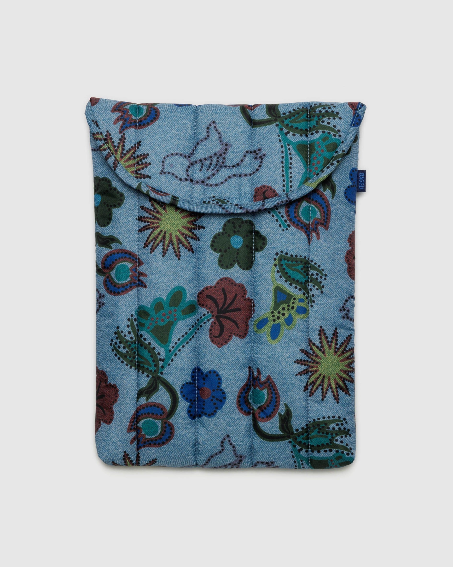 Puffy Laptop Sleeve 13"/14", Digital Denim Birds