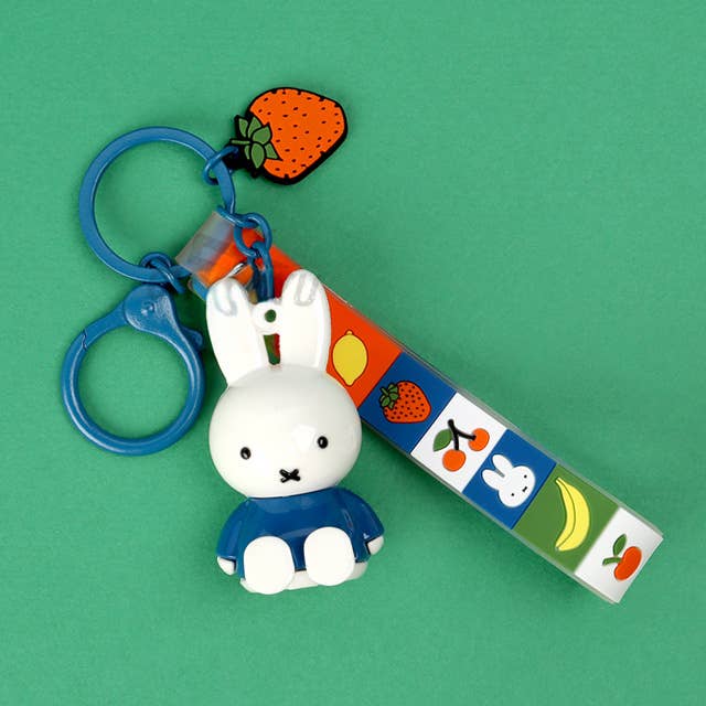 Miffy Figure Keyring & Charm – Pastel & Fruits