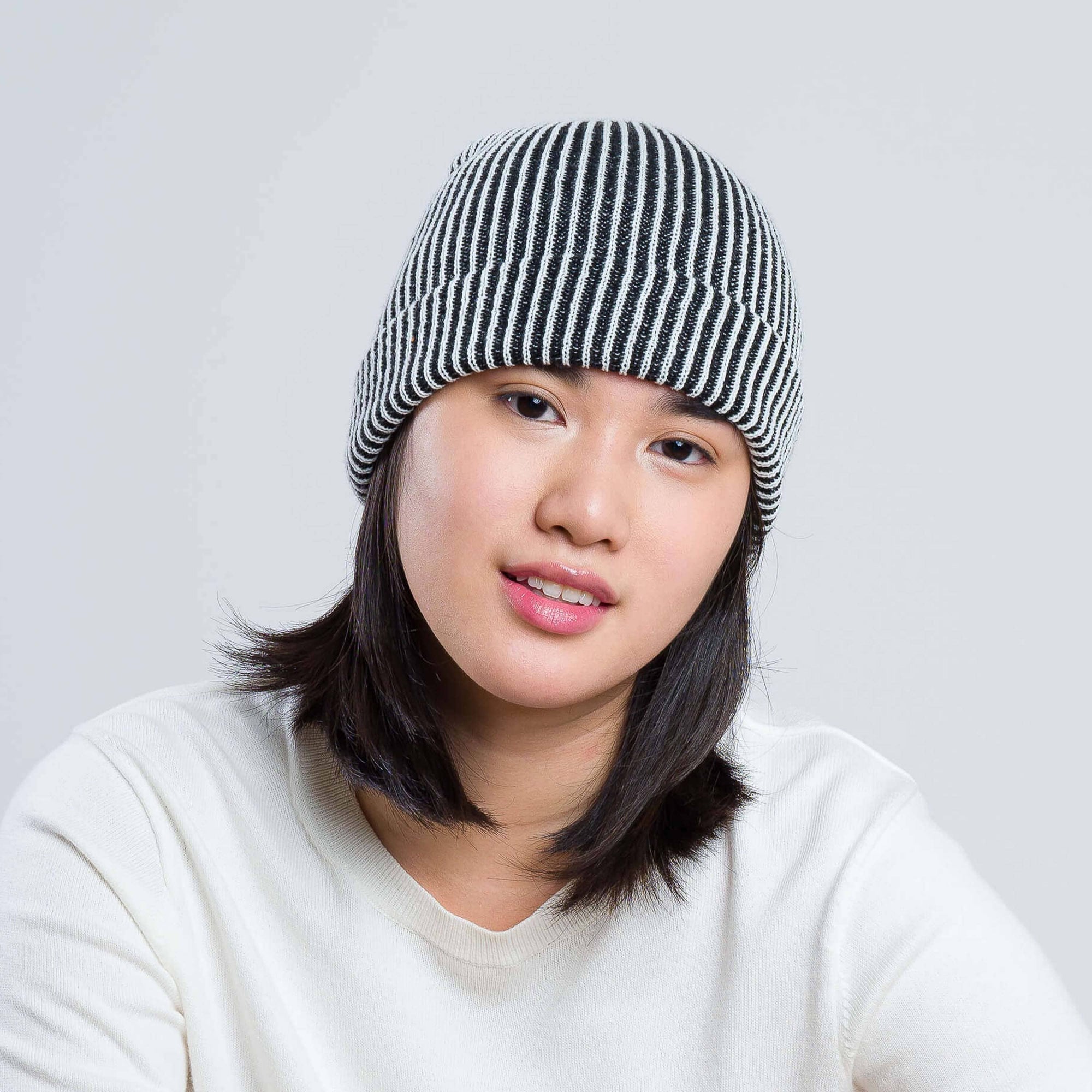 Simple Rib Beanie, Camel Poppy