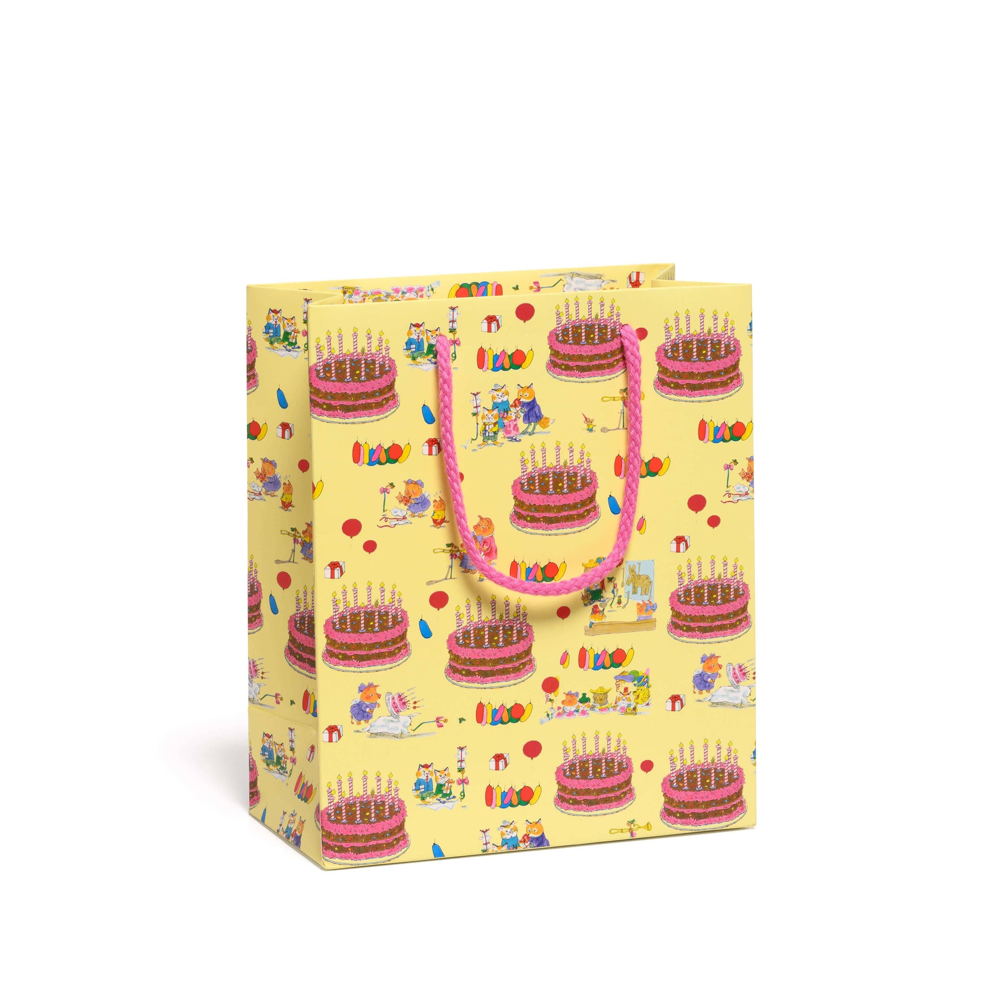 Birthday Gift Bag, Medium, Yellow
