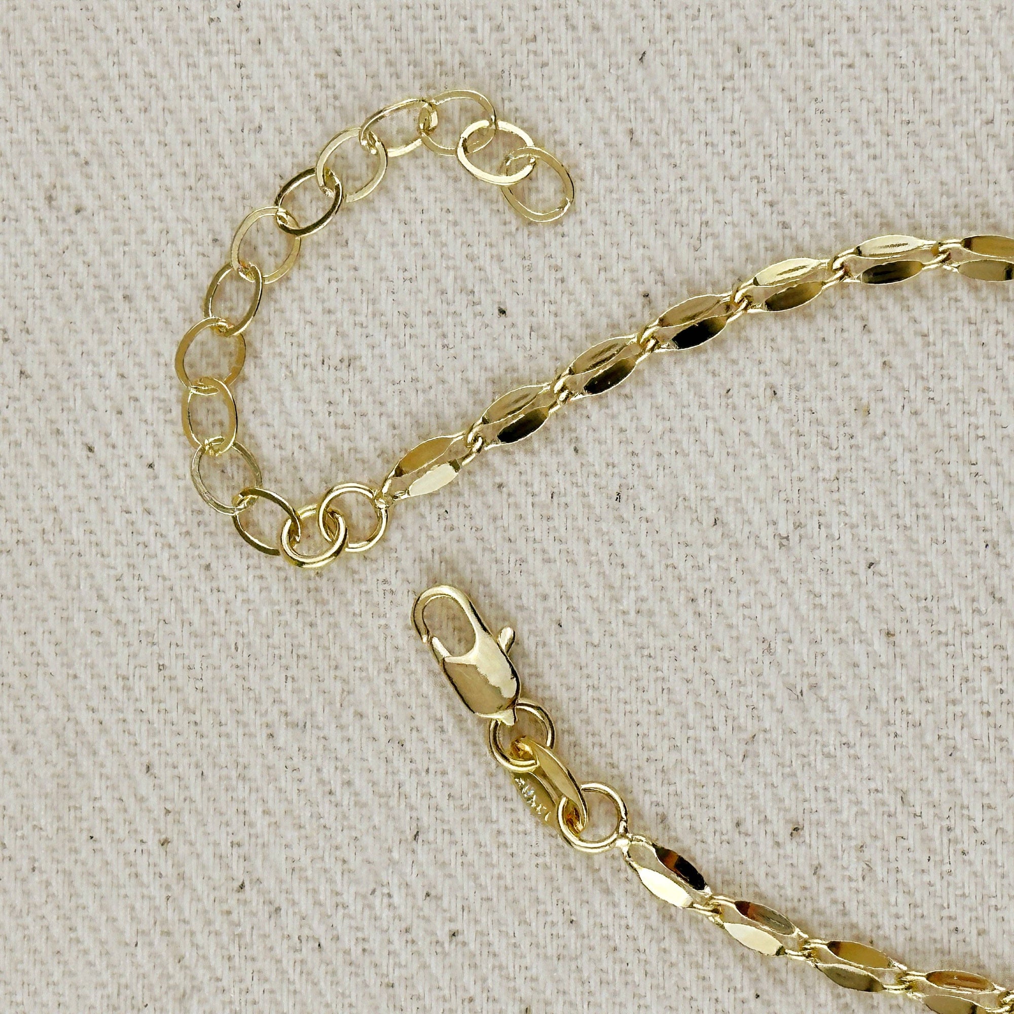 3mm Fancy Chain Bracelet, 18k Gold Filled