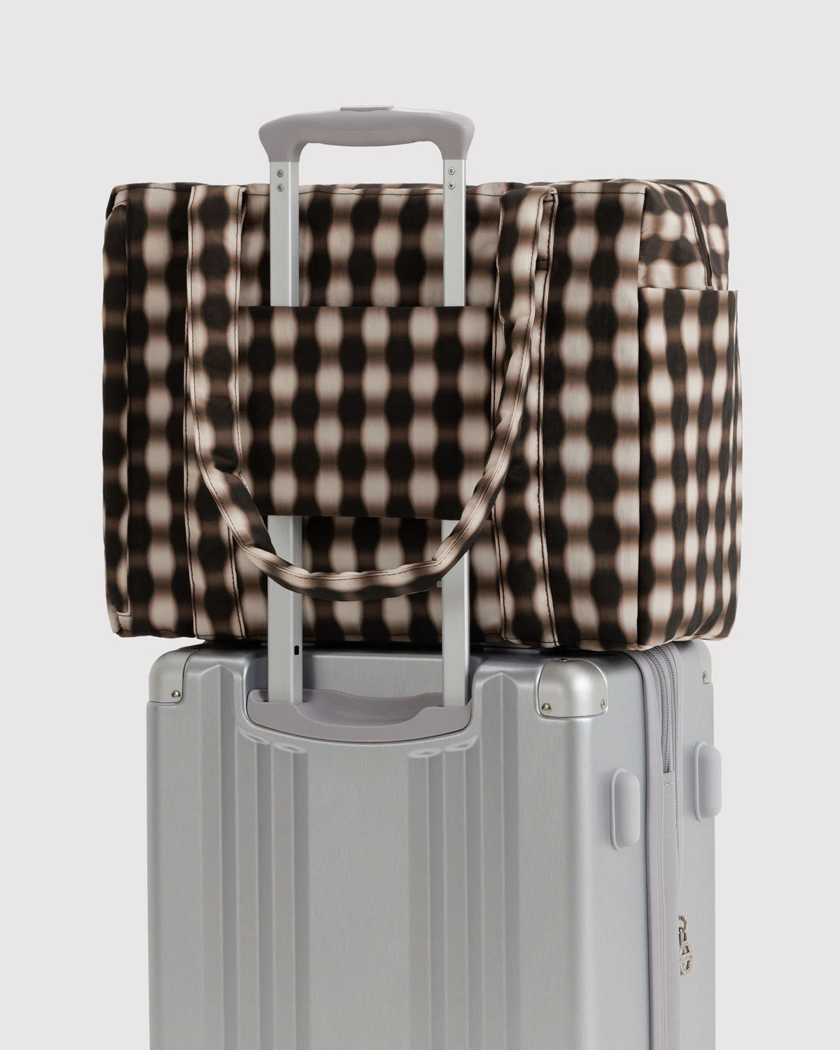 Small Cloud Carry-On, Blurred Gingham Brown