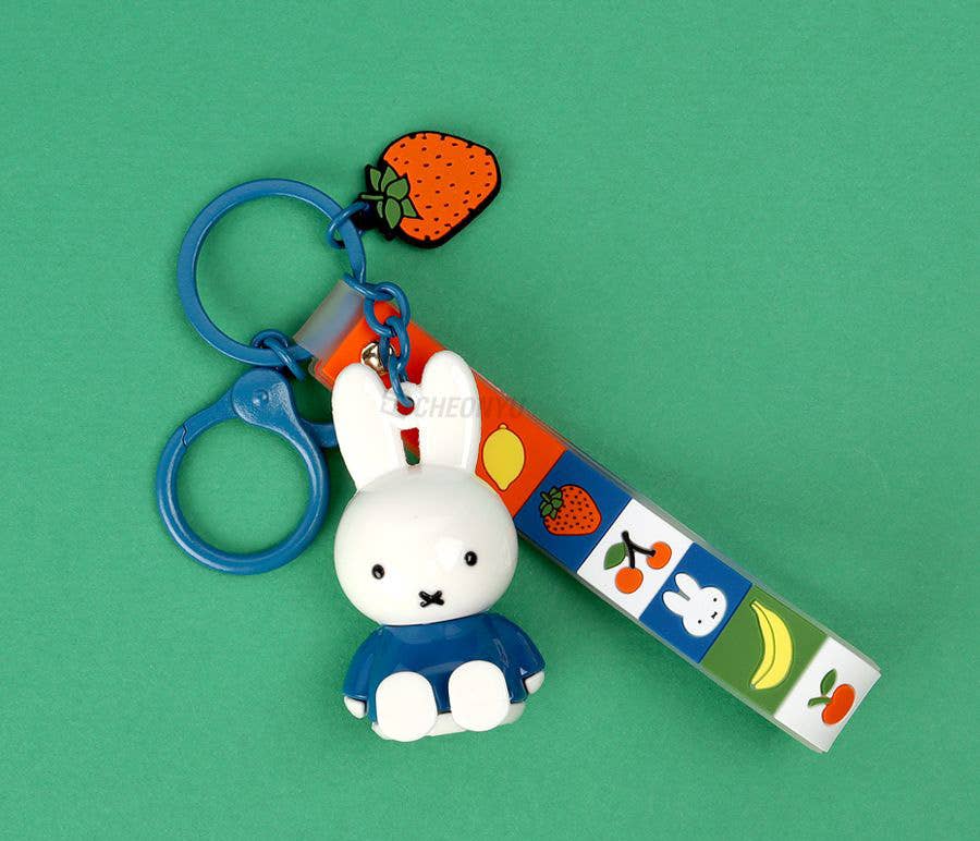 Miffy Figure Keyring & Charm – Pastel & Fruits