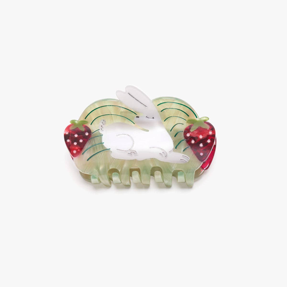 Strawberry Fields White Rabbit Hair Claw