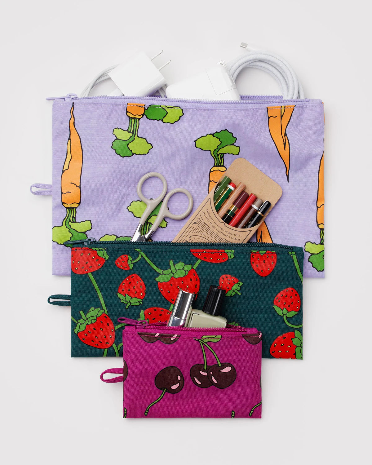 Flat Pouch Set, Carrots & Berries