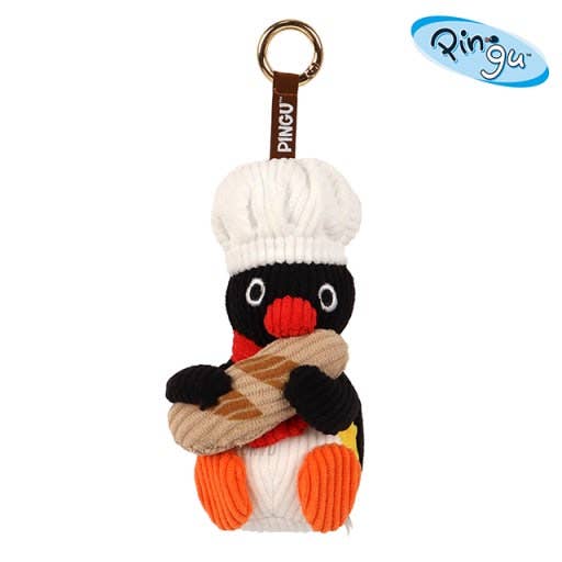 Pingu Baguette Bakery Plush Bag Charm
