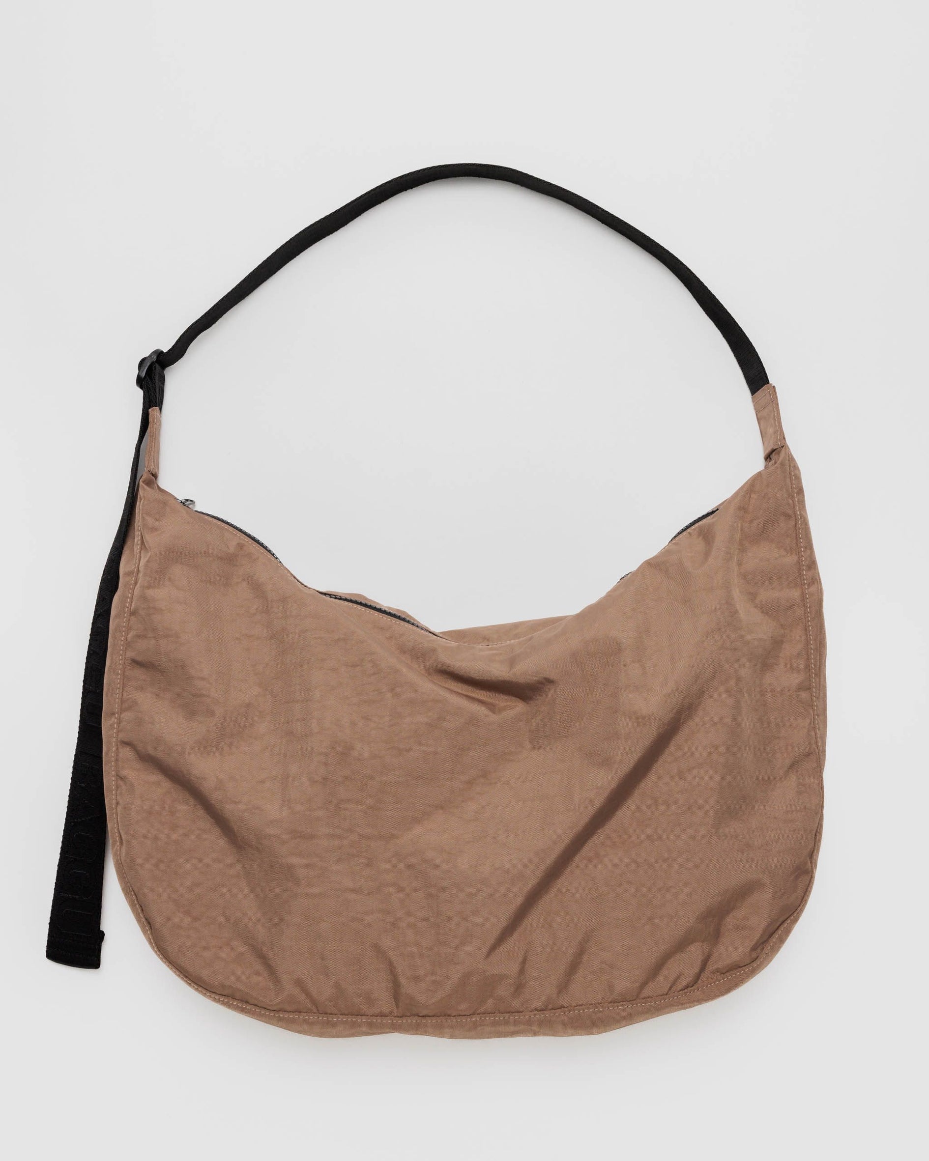 Large Nylon Crescent Bag, Cocoa
