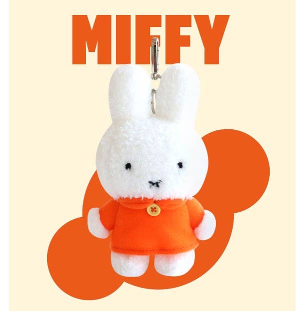 Miffy & Friends Fluffy Keychain, Orange