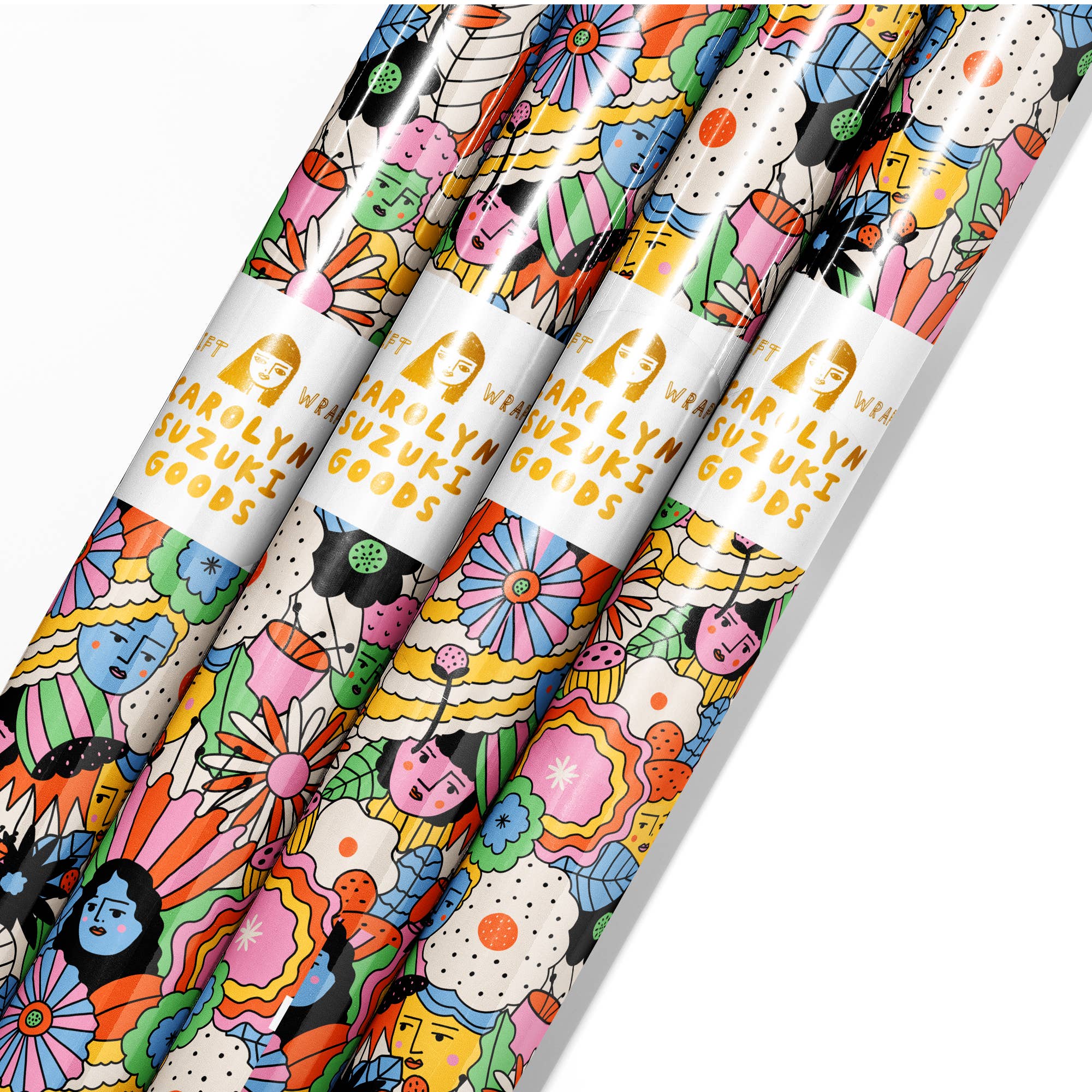 Mellow Petals Rolled Gift Wrap, 3 Sheets