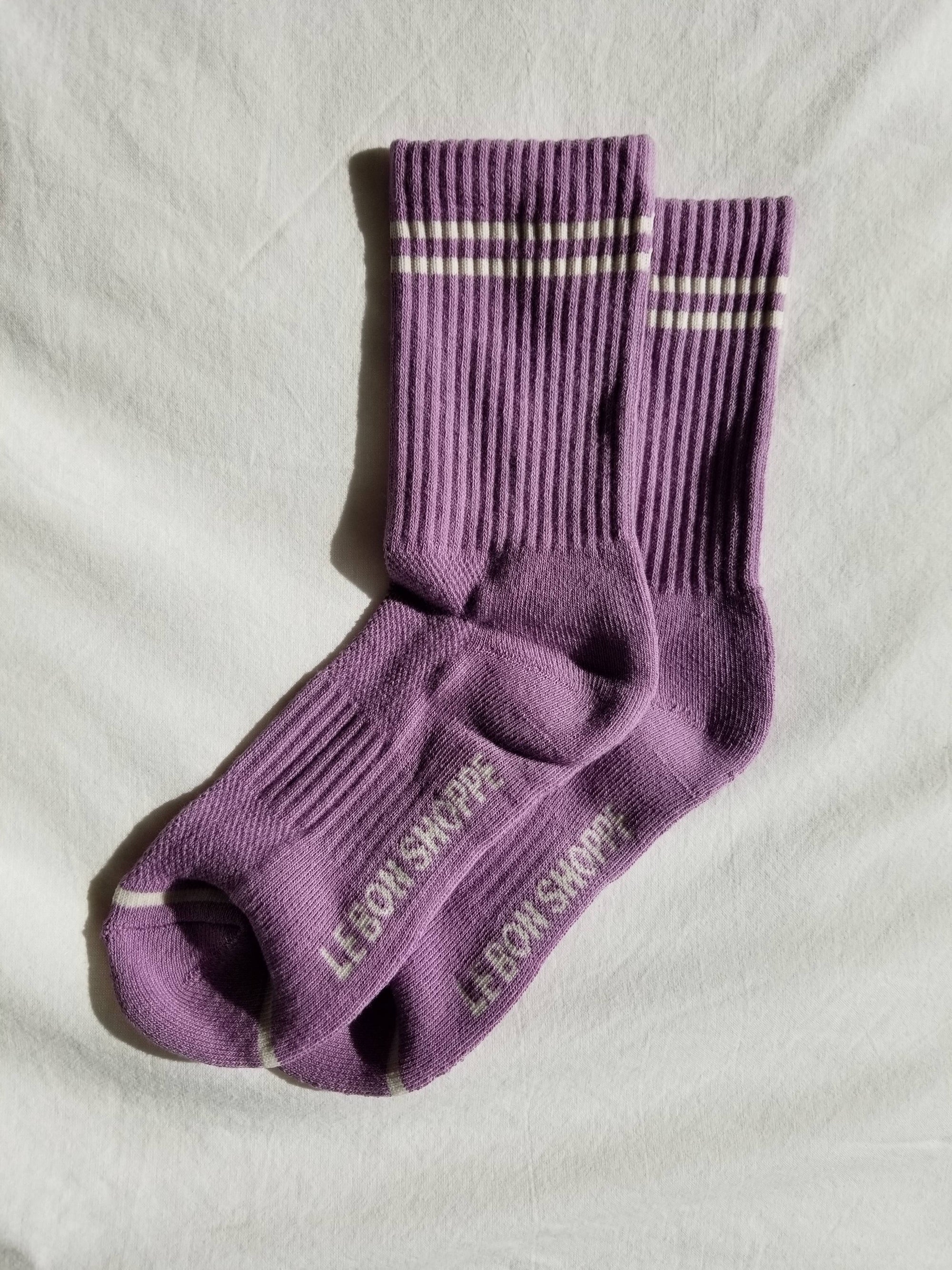 Boyfriend Socks, Grape