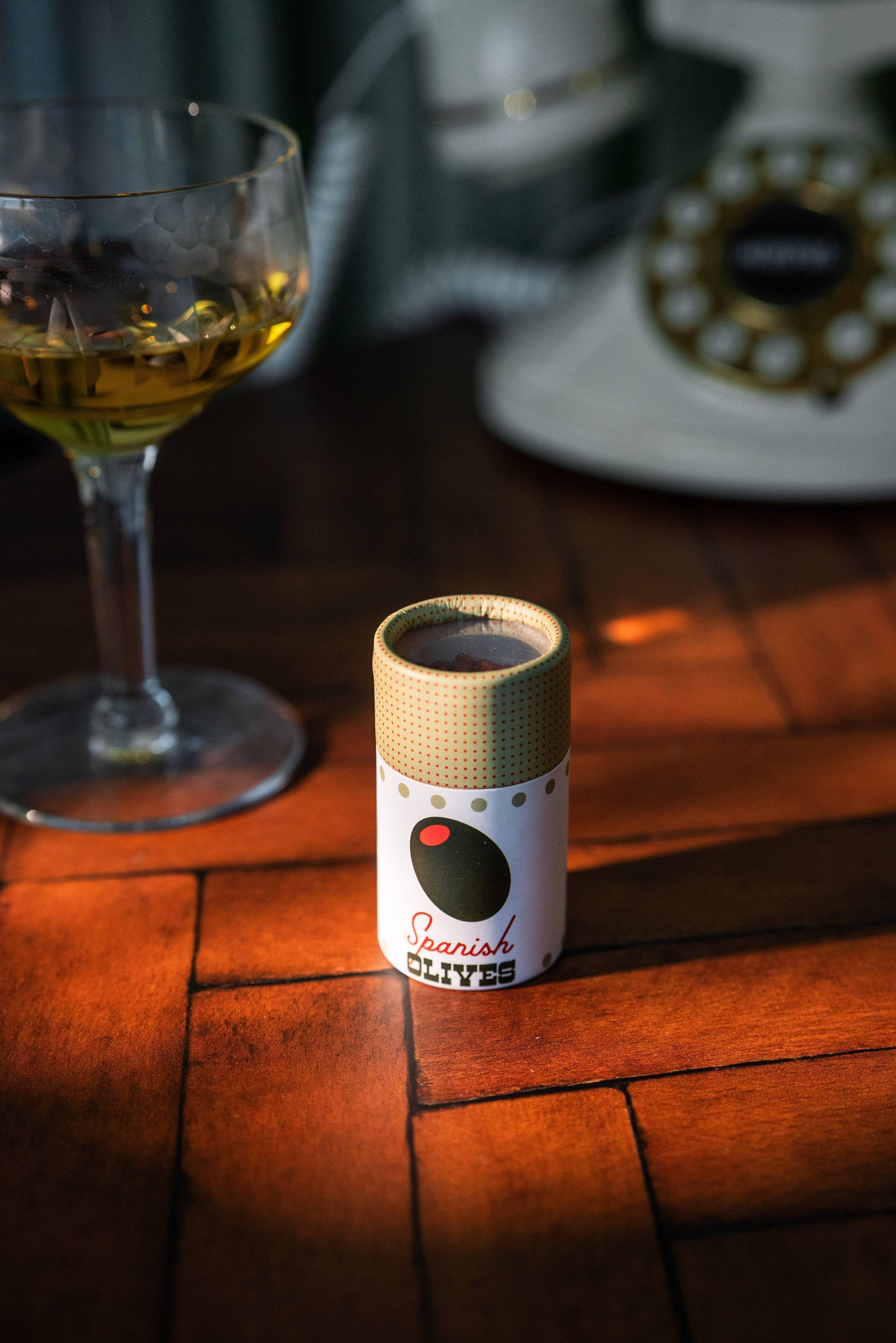 Cocktail Garnish Match Jar, Olives